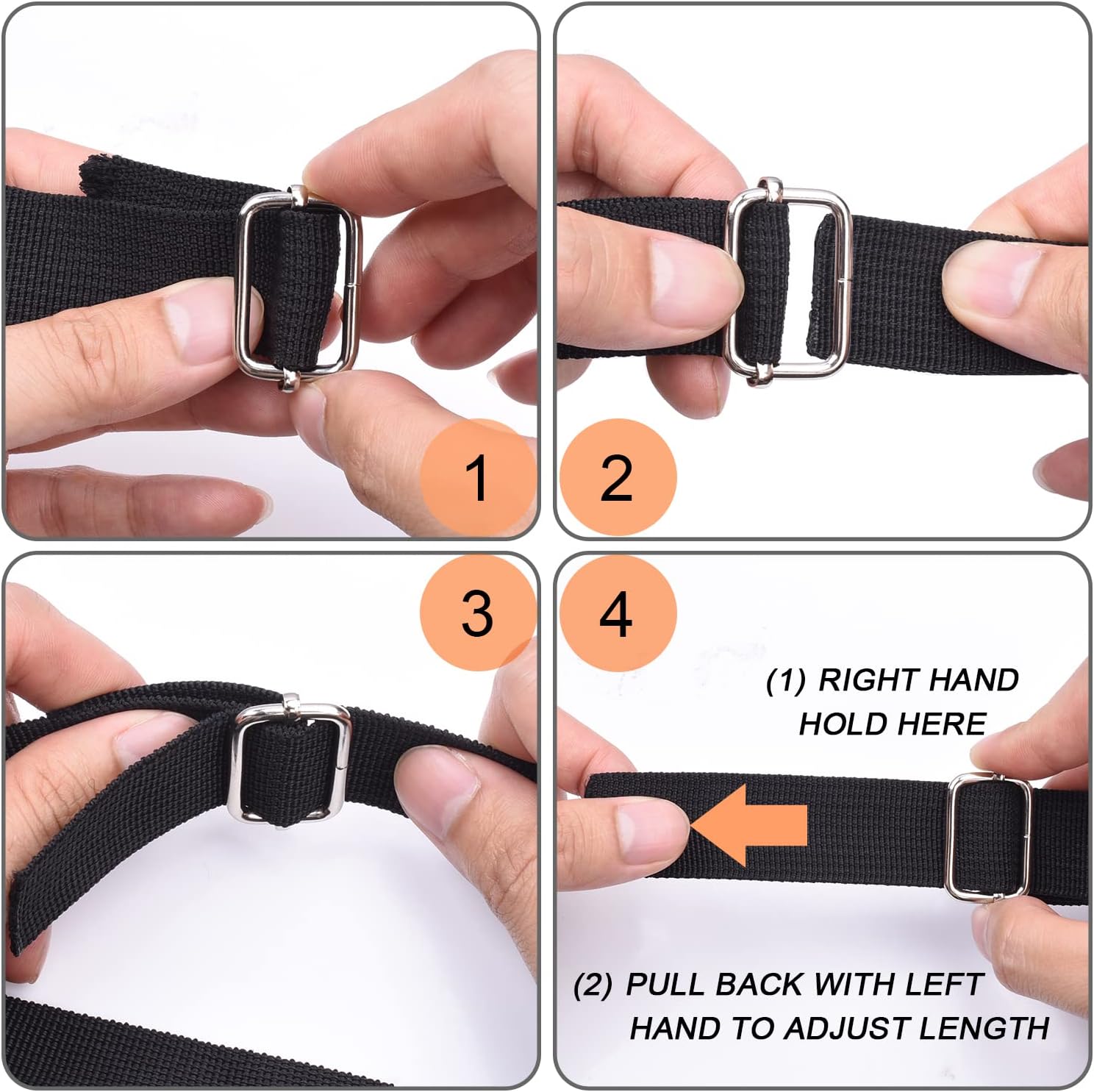 CooBigo 25 Pack 1 Inch Metal Adjustable Slide Buckles Tri-Glide Rectangle Adjuster Suspender Strap Slider for Purse Bag Hardware Making Supplies Backpack replacement Keeper(Mixed) - Image 6