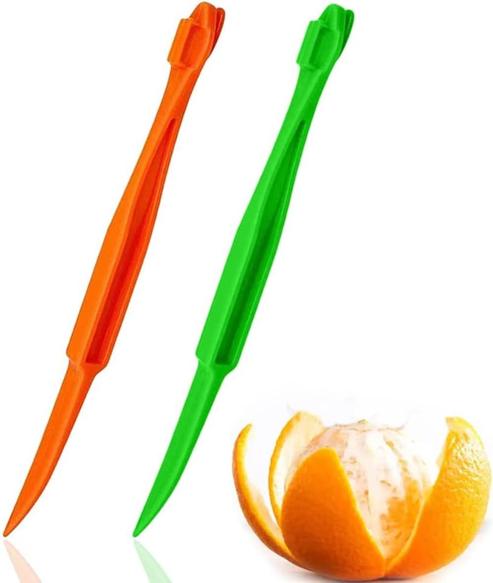Orange Citrus Peelers Citrus Lemon Citrus Peel Cutter Plastic Easy Slicer Cutter Peeler Remover Opener Kitchen Accessories Knife Cooking Tool Kitchen Gadget (Multiple 2 Pack) - Image 1