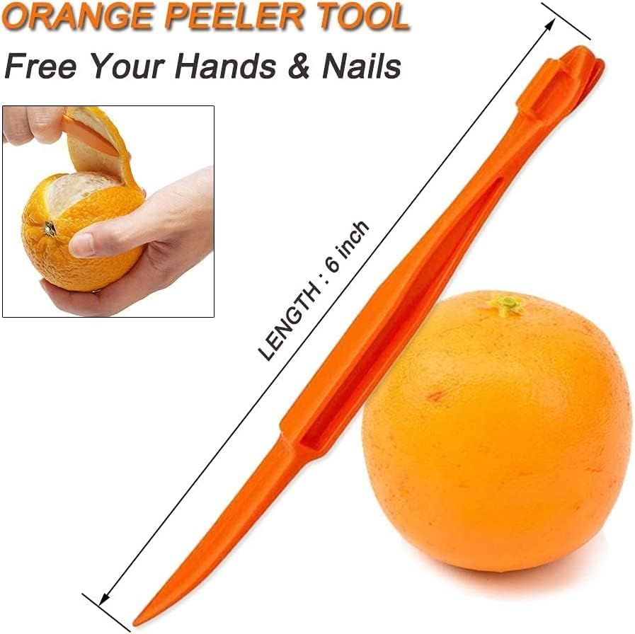Orange Citrus Peelers Citrus Lemon Citrus Peel Cutter Plastic Easy Slicer Cutter Peeler Remover Opener Kitchen Accessories Knife Cooking Tool Kitchen Gadget (4 Pack) - Image 3