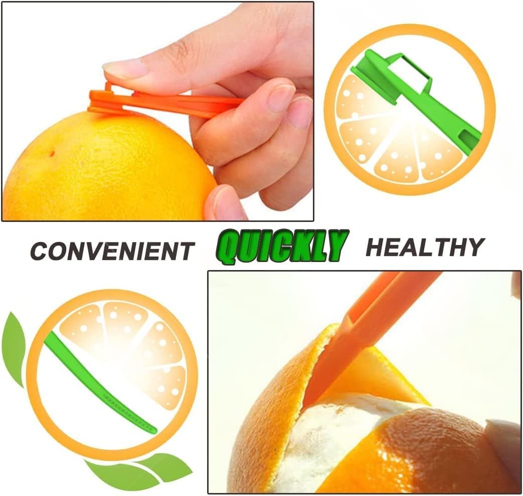 Orange Citrus Peelers Citrus Lemon Citrus Peel Cutter Plastic Easy Slicer Cutter Peeler Remover Opener Kitchen Accessories Knife Cooking Tool Kitchen Gadget (4 Pack) - Image 4