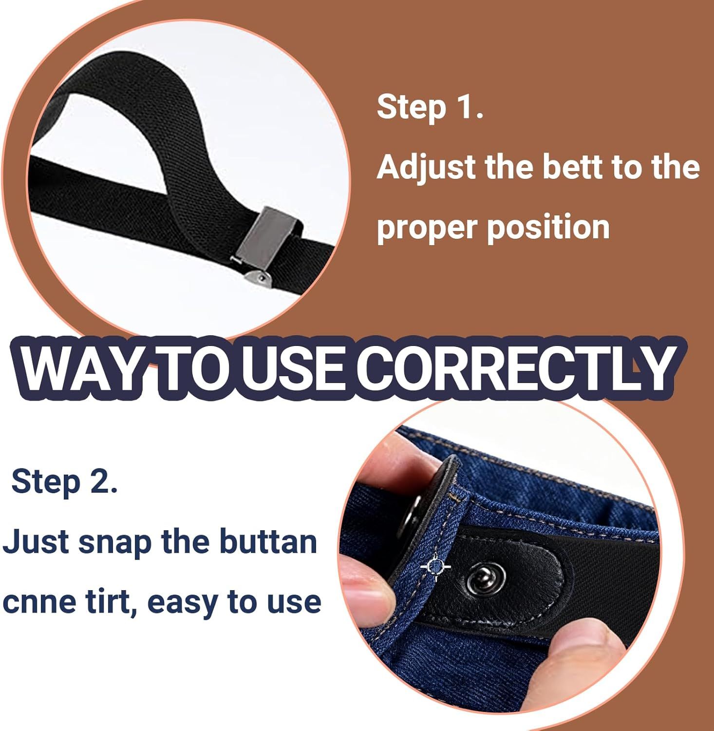 Elastic No Buckle Belt, 3PCS Adjustable Elastic Stretches Buckle Free/No Buckle Stretch Belts, Boy Girls Belt Kids Adjustable Stretches Belt Silver Square Buckles ﻿ - Image 4