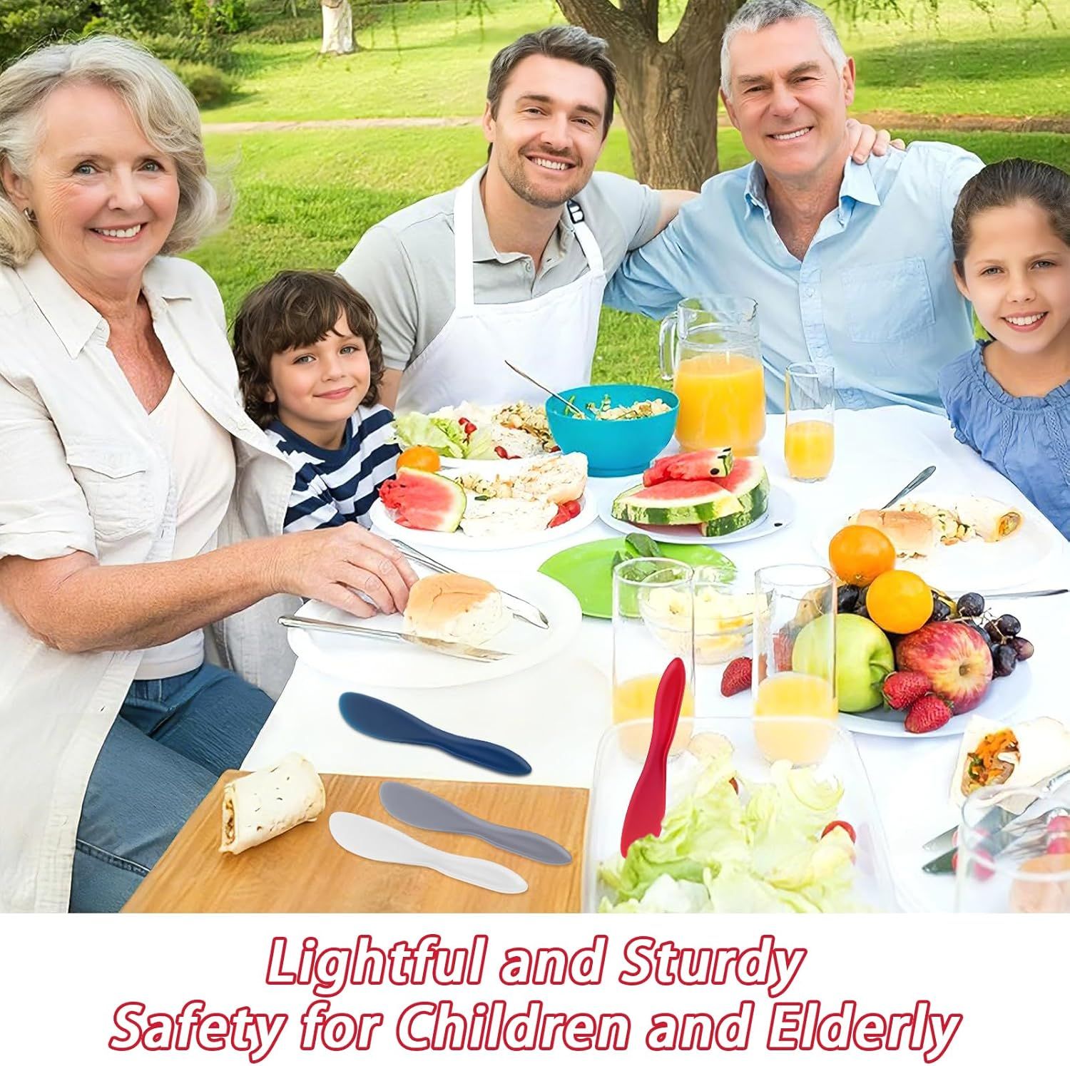 4Pack Plastic Butter Spreader Knife, 6.96X1.37'' Multi Purpose Butter Knifves Spreader, Butter Cheese Spreader Frosting Knives, Plastic Multi Purpose Buttering Knife-cutter for Butter, Jelly, Cream Cheese and Nut Butter ﻿ - Image 5