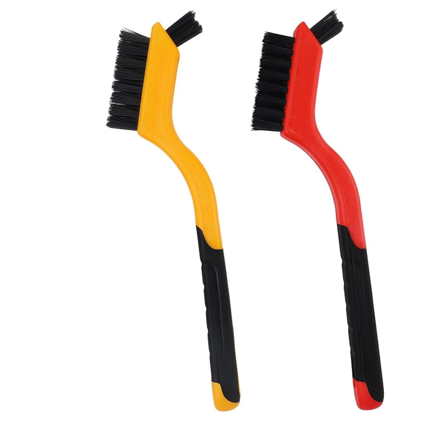 2PCS Small Non-Scratch Nylon Bristles, Wire Brush Set for Cleaning, Car Detailing Brush Set for Cleaning in Holes, Nylons Brushes for Tight Spaces, Nylon Clean Brushes - Image 1