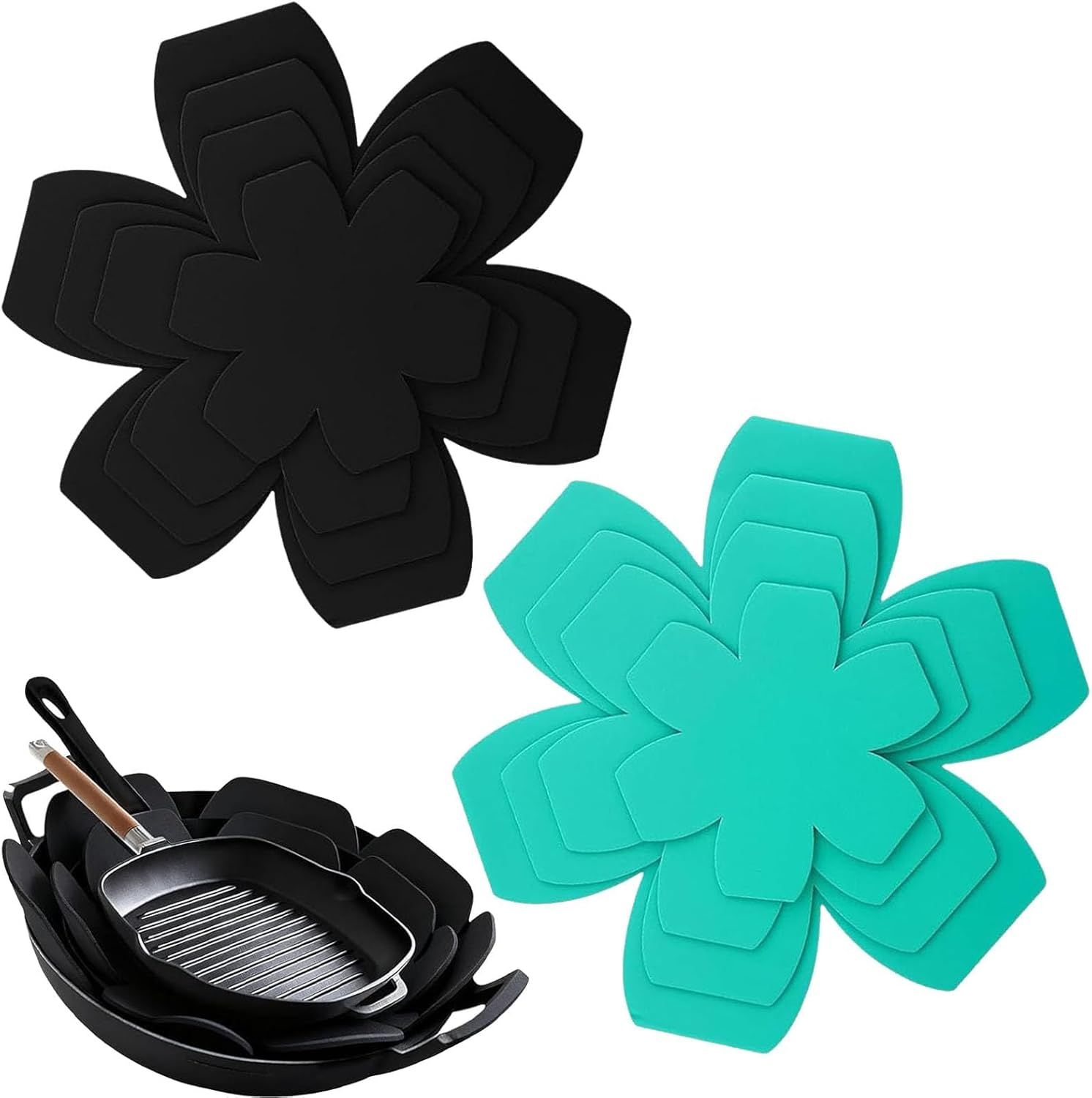 8 Pack Pan Protectors for Stacking, 4 Sizes Heavy Duty Felt Pot and Pan Protectors, Non-Slip Cookware Separators Pads to Prevent Scratching, Pan Stacking Protectors for Skillets, Pots, Bowls - Image 7