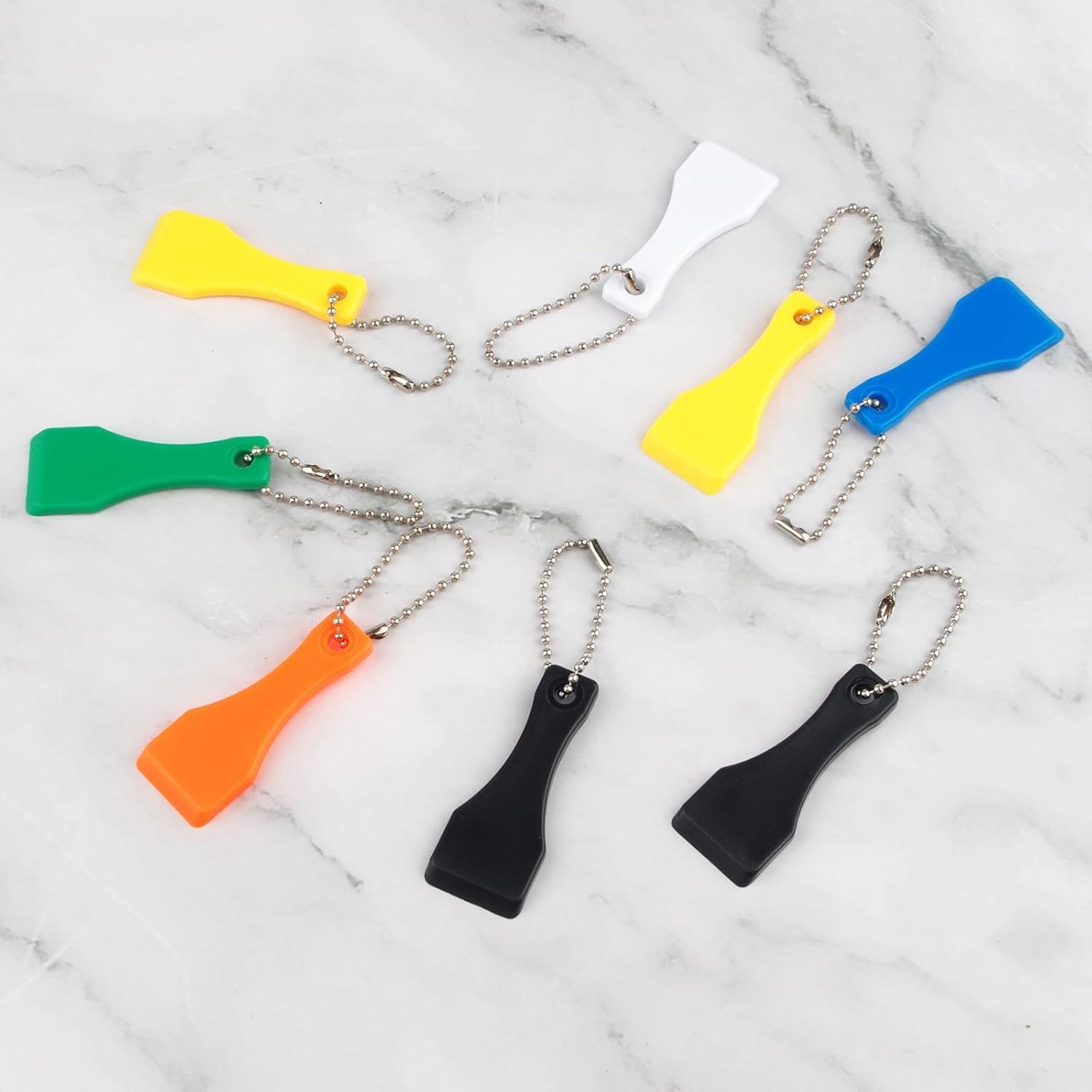 12 Pack Lottery Ticket Scratcher Tool, Durable Plastic Scraper for Lotto Scratch Offs, Lottery Scratcher Tool Portable Pocket Size Scratch off Tool with Keychain Hole, Multi-Purpose Cleaning Scrapers - Image 6
