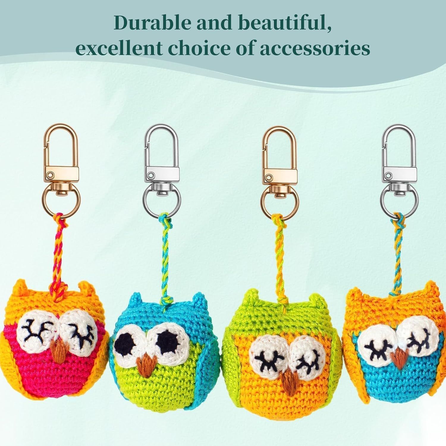 20Pcs 1.26 x 0.39 Inch Swivel Snap Key Chain Clip Hook Small Metal Lobster Claw Clasp Mini Swivel Lanyards Snap Hooks for Bag Key Chains Connector Jewelry Making DIY Crafts Hardware Silver Finish - Image 4