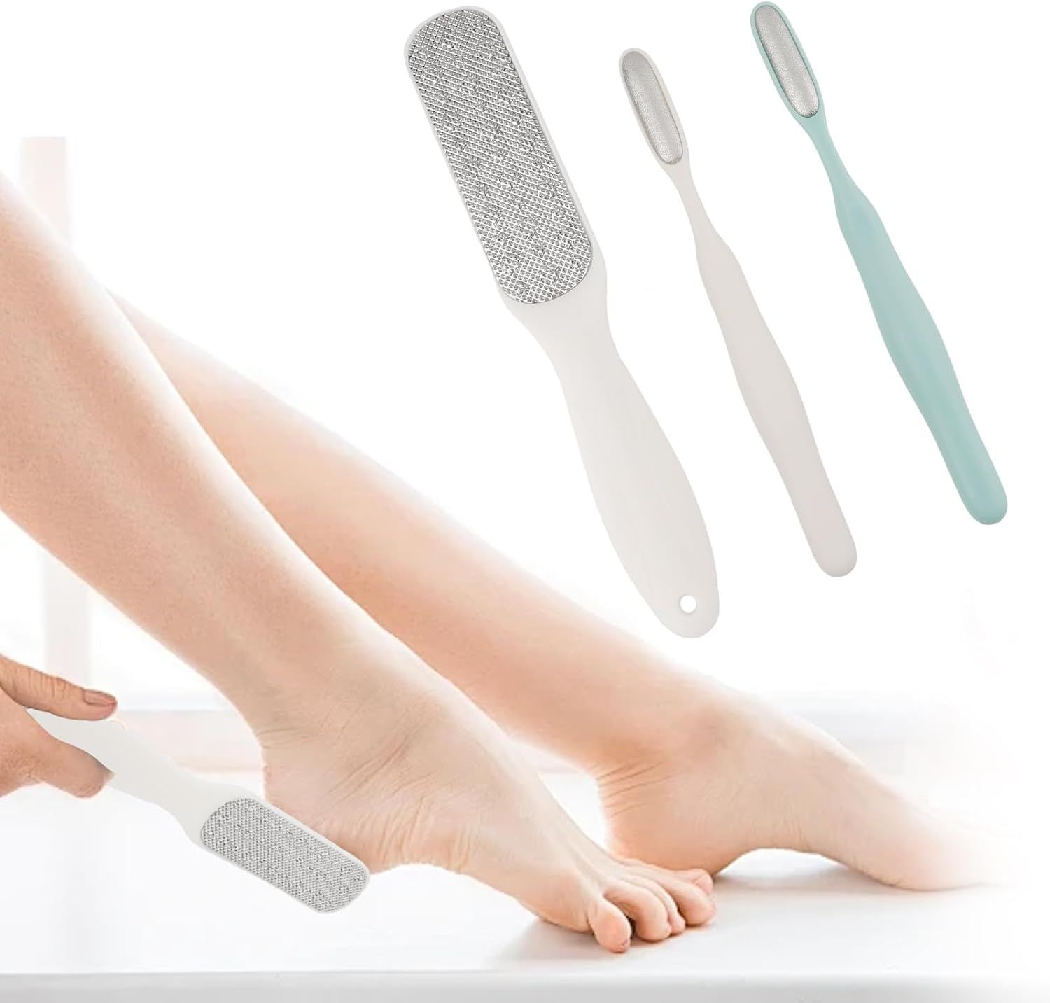 3PCS Precision Callus Remover & Bunion Scrubber for Toe Gaps, 2 Style Toe Callus Remover & Foot File Exfoliator with Compact Design for Pedicures and Sensitive Areas - Image 1