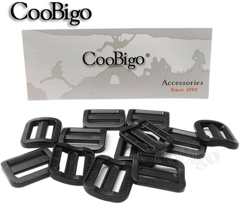 CooBigo 12 Pack Plastic Buckles for Straps 1 Inch Tri-Glide Slide, Plastic Slide Clip Heavy Duty Adjustable Webbing Tri-glides Slider Buckle for Backpack Straps Dog Collar Harness - Image 5