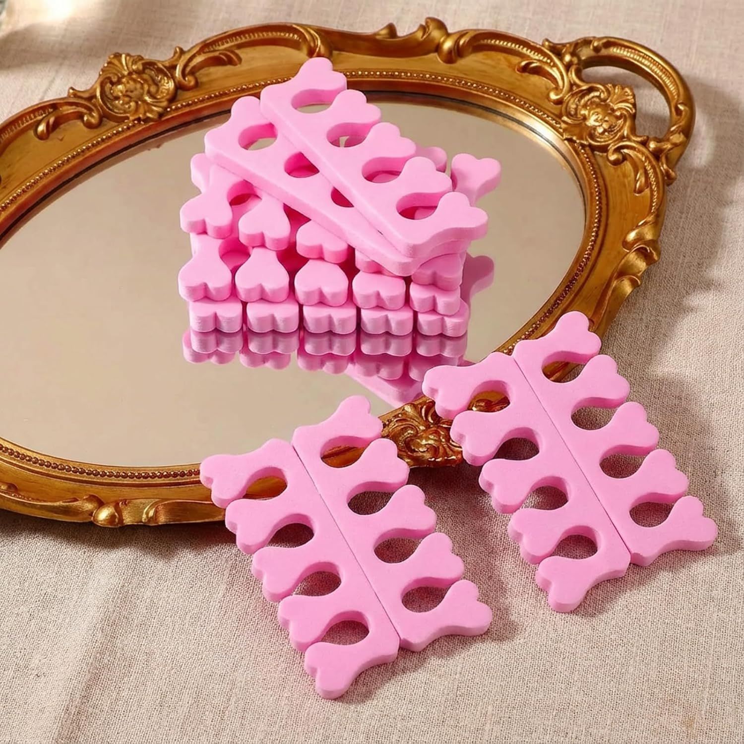 20 Pack Sponge Toe Separators, Toe Separators Set/Soft Foam Toe Separator, Flexible Toe Spacers for Pedicures Toe Dividers for Women Nail Art Pedicure Manicure (3.94x1.38'') - Image 6