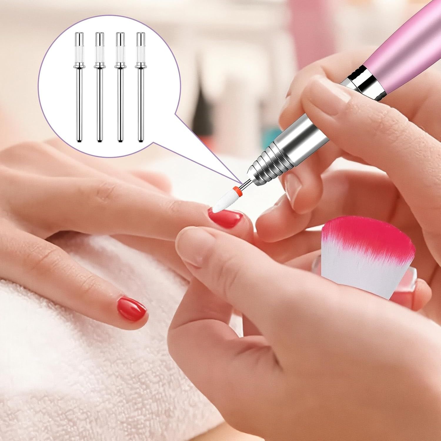 4PCS 3/32 Shank Mandrel Nail Drill Bits, Small Sanding Bands Nail Drill Bits, 3mm Mini Mandrel for Nail Sanding Bands, Stainless Steel Sanding Band Nail Drill Bit for Electric Drill File Machine - Image 6