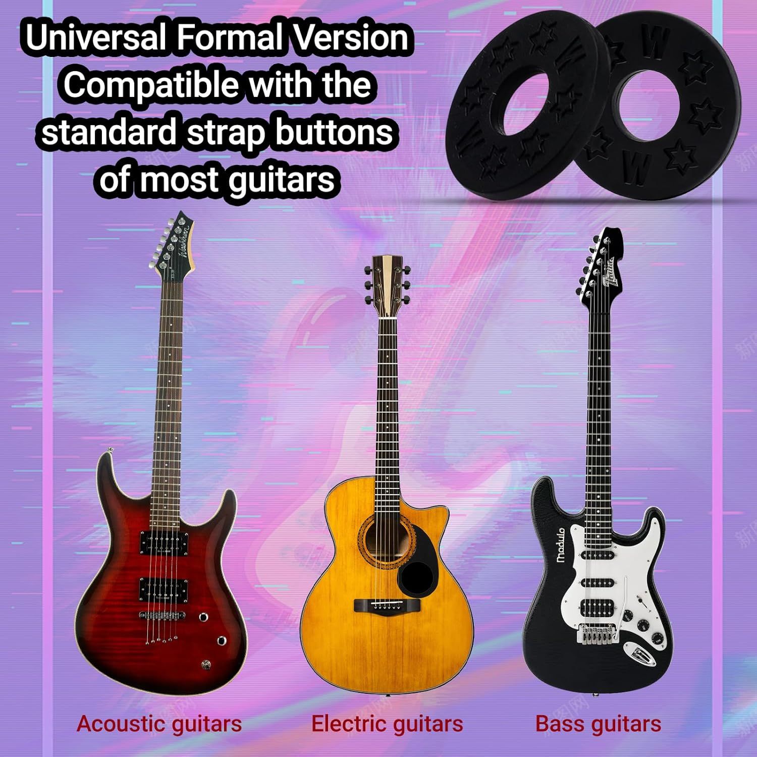 12Pair Rubber Strap Locks For Guitar, 0.98'' Guitar Strap Blocks/Silicone Strap Locks Guitar, Blocks Guitar Locks Strap Protector, Premium Silicone Safety Lockings, Acoustic Guitar Strap Adapter - Image 3