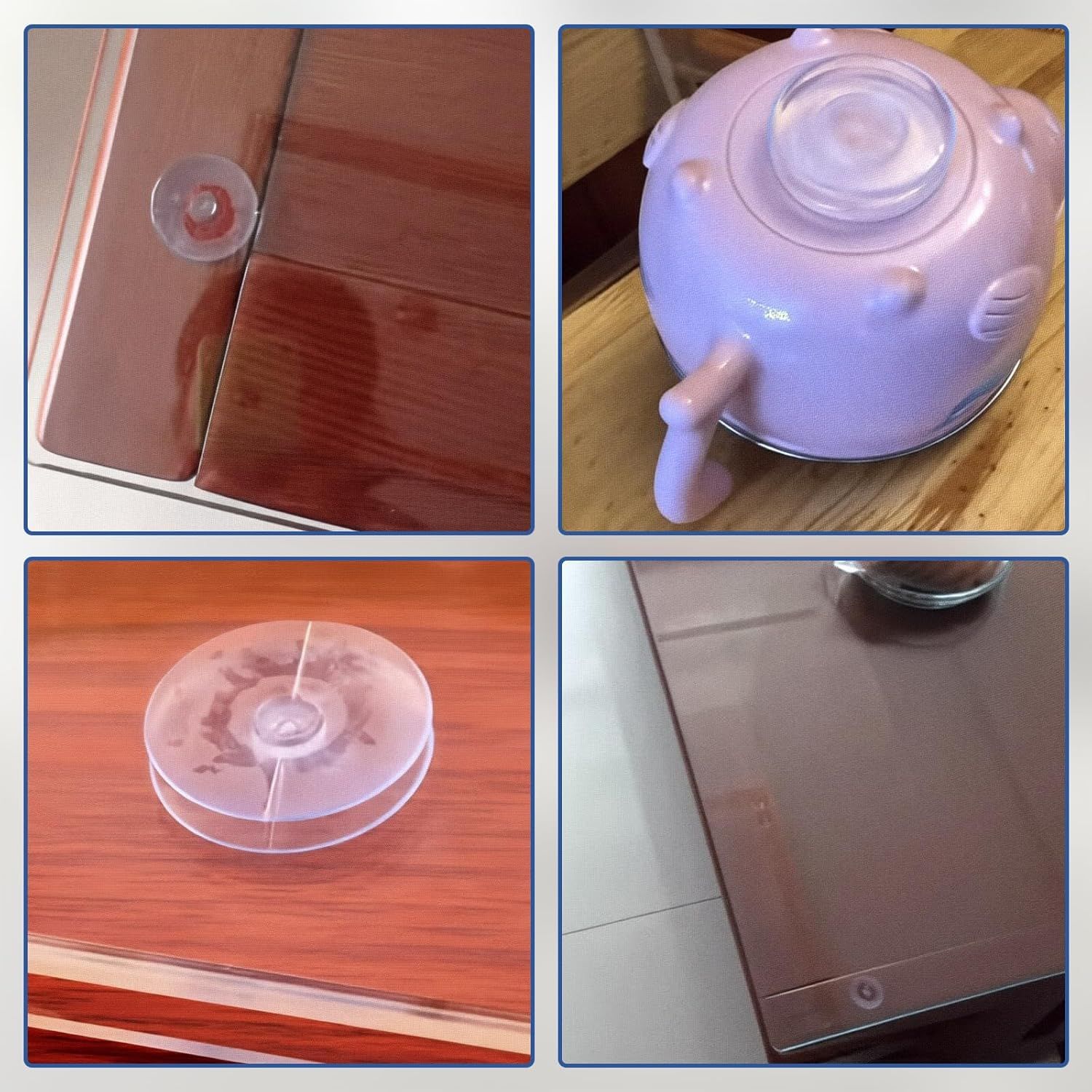 24PCS 20mm Double Sided Suction Cups, Clear Silicone Bumpers Small Suction Cups, Clear Plastic Sucker Pads/Silicone Bumpers Desk Glass Suction Cups for Furniture and Mirrors ﻿ - Image 5