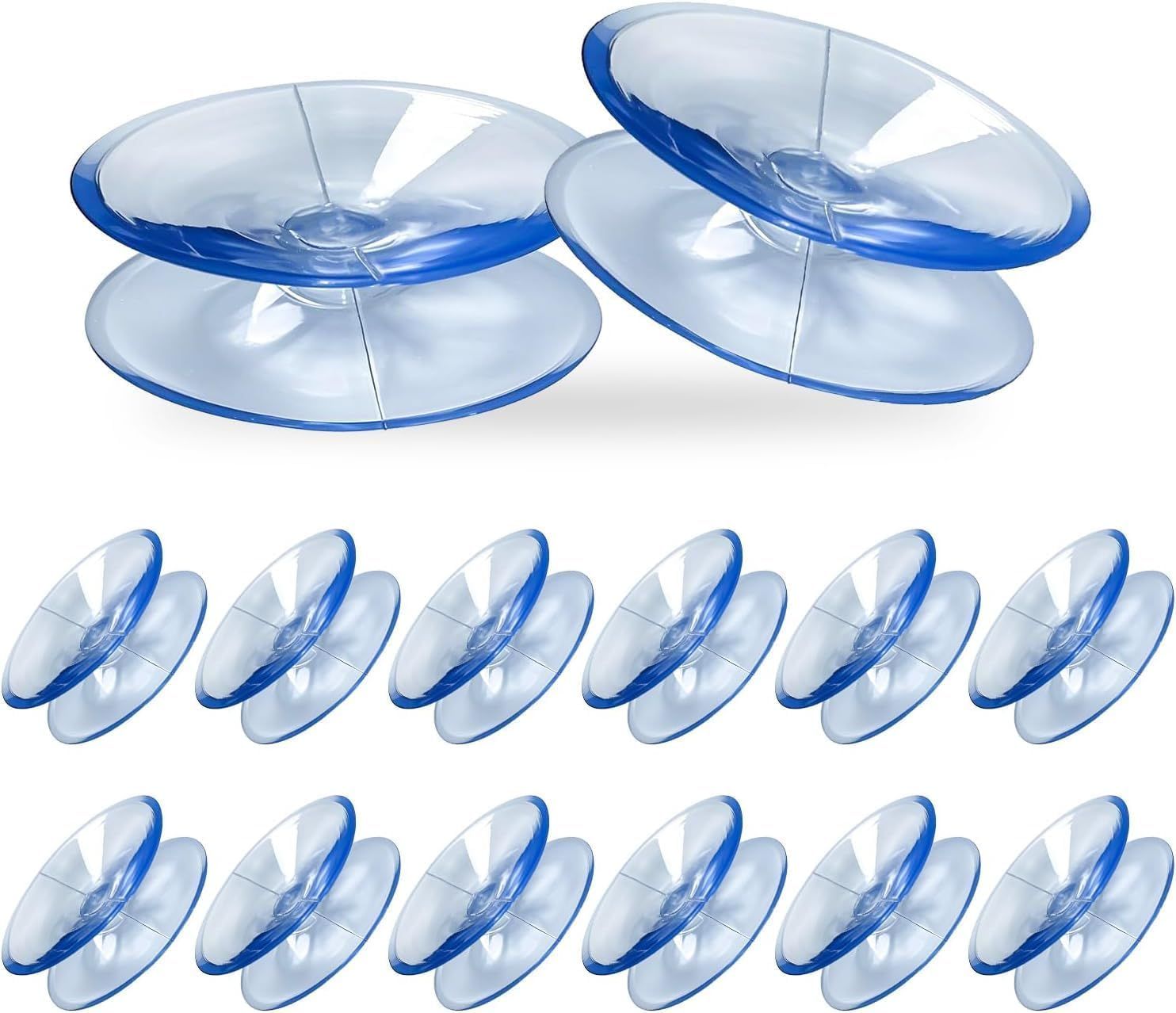 24PCS 20mm Double Sided Suction Cups, Clear Silicone Bumpers Small Suction Cups, Clear Plastic Sucker Pads/Silicone Bumpers Desk Glass Suction Cups for Furniture and Mirrors ﻿ - Image 7