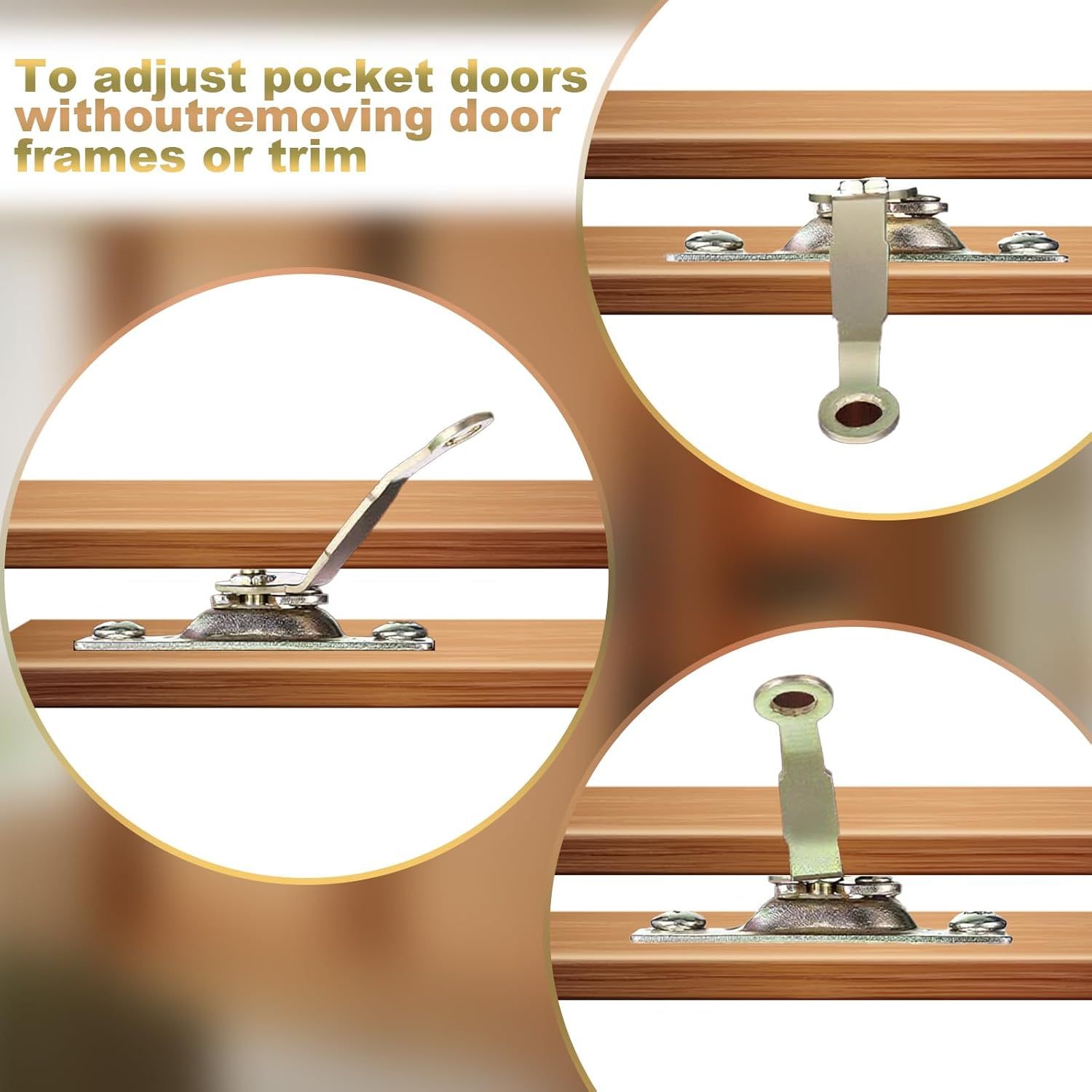 4pcs Pivot Pocket Door Wrench, 0.83'' Pocket Door Wrenches, Adjustment Pocket Wrenches-Rv Pockets Door Adjusting Hardware, Bi-Fold Doors Hardware Adjustment Tool for Folding Door, Sliding Doors Hanger - Image 4