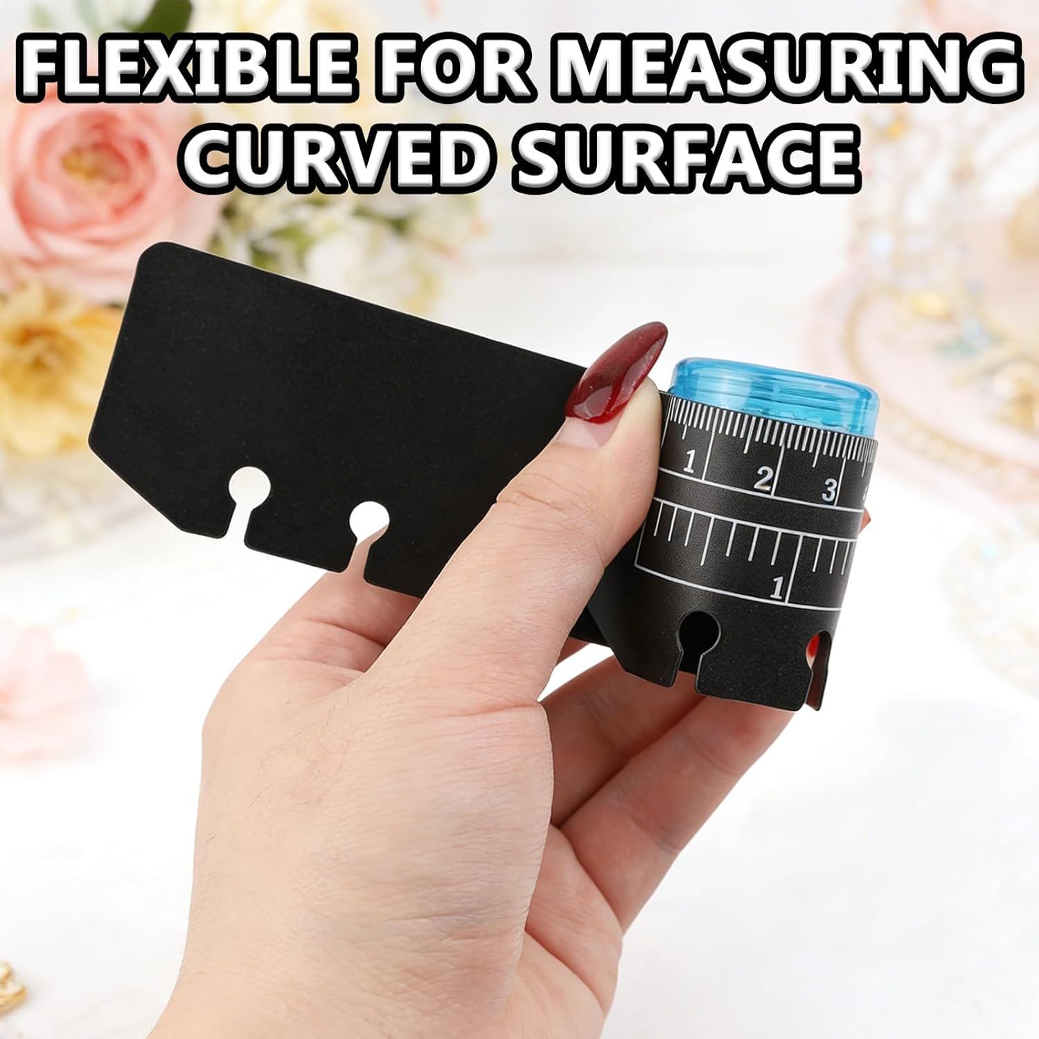 5PCS Planner Ruler for A5 A6 A7 Binder, 6-Ring Page Marker for Spiral Notebook, Snap-in Plastic Bookmark Rulers, 6-Hole Ruler Inser Planner Bookmark for A5 A6 A7 (Black/Clear) - Image 3