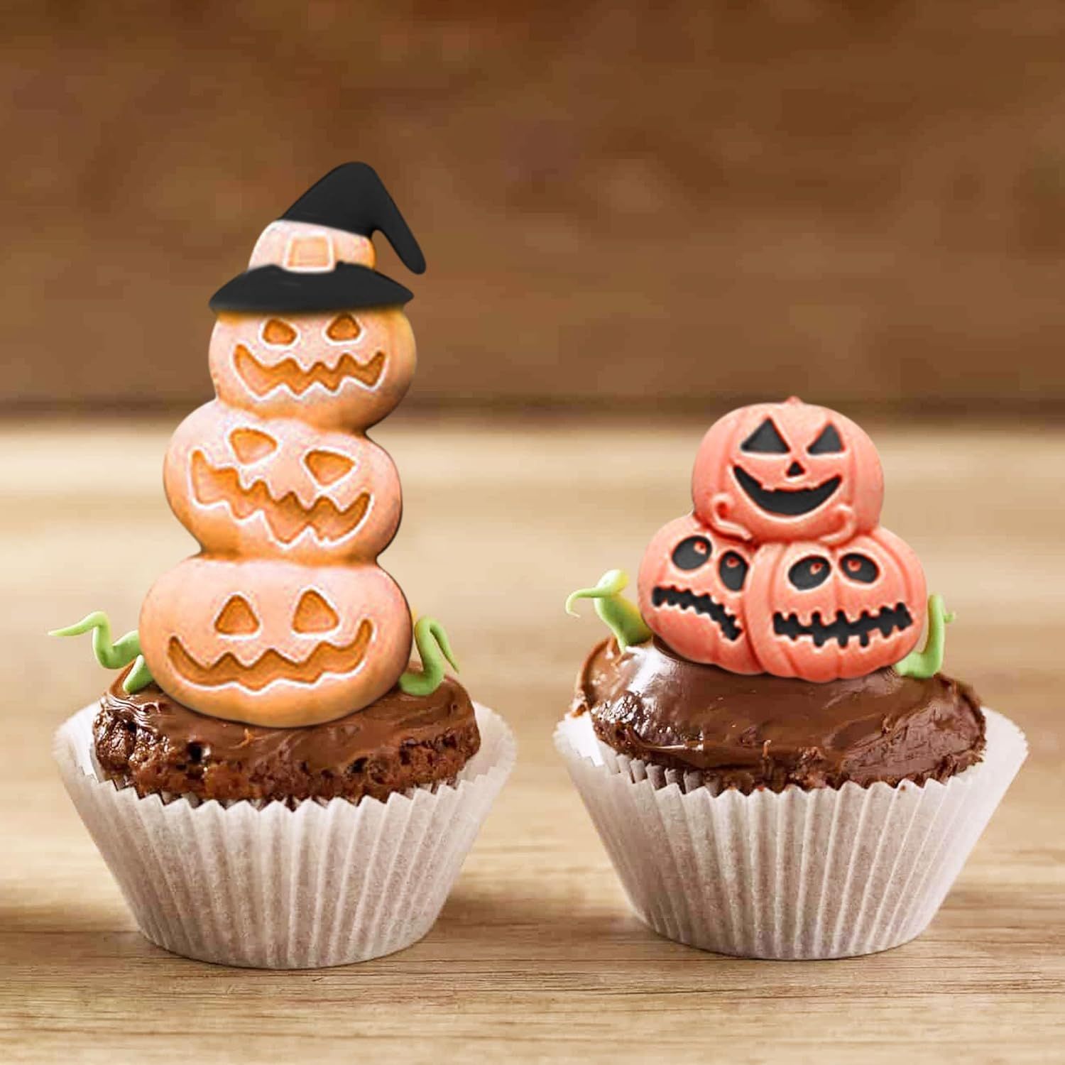 Pumpkin Silicone Mold Halloween Chocolate Candy Molds, Pumpkin Shaped Baking Mold for Halloween Thanksgiving Fall Gummy Jelly Ice Cube Cookies Cake Cupcakes Decorations Soap Candle Making - Image 6