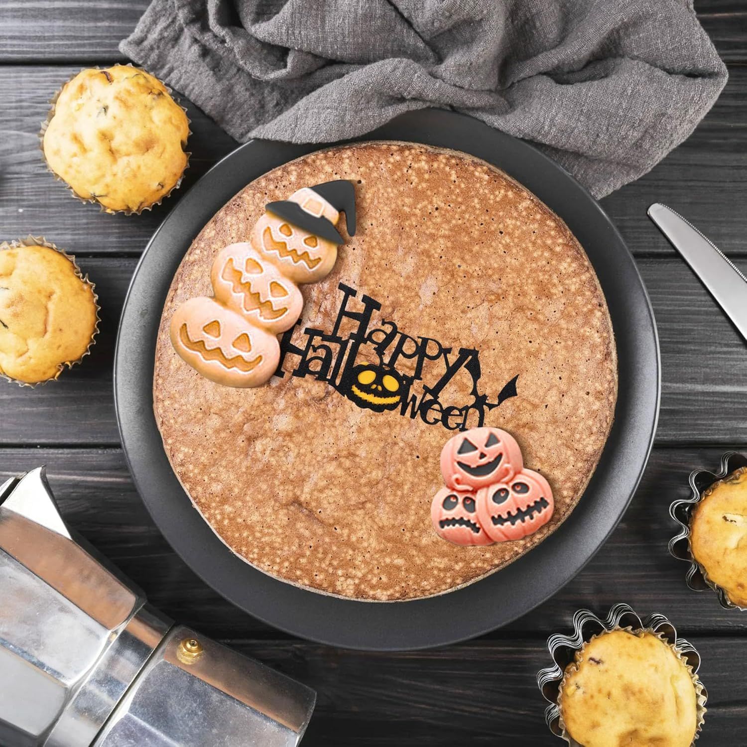 Pumpkin Silicone Mold Halloween Chocolate Candy Molds, Pumpkin Shaped Baking Mold for Halloween Thanksgiving Fall Gummy Jelly Ice Cube Cookies Cake Cupcakes Decorations Soap Candle Making - Image 7