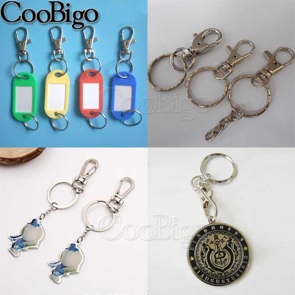 CooBigo 30pcs Metal Swivel Clasps Lanyard Snap Hook Lobster Claw Clasp Jewelry Findings Swivel Trigger Snap Hooks (Webbing Size:1/2