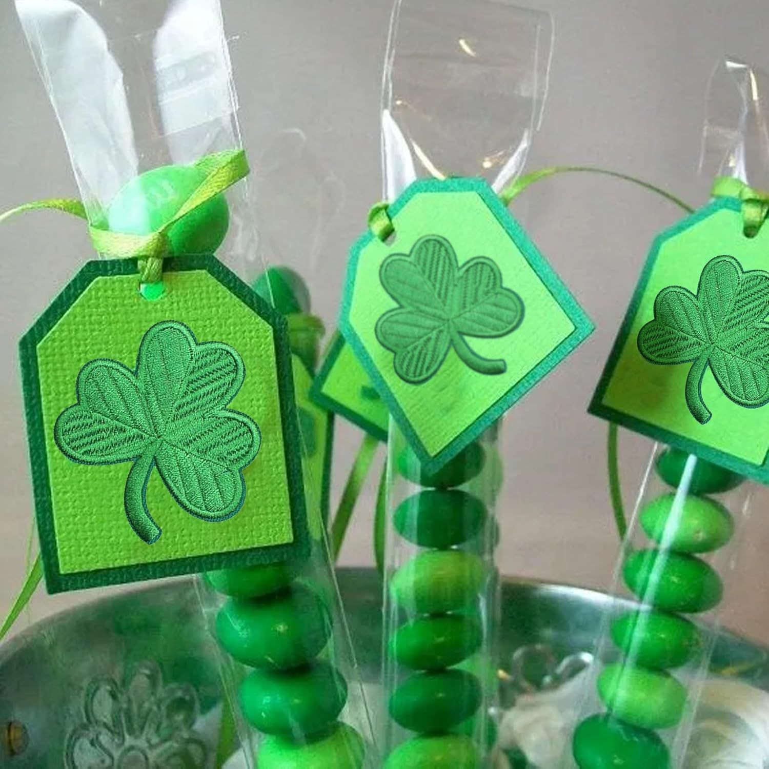 10Pcs Shamrock Iron on Patches, St Patricks Day Iron on Patches, Green Embroidered Emblem Lucky Clover Sew on Appliques for Clothing, Uniforms, Hats, Backpacks, Jackets, Pants, Accessories - Image 6