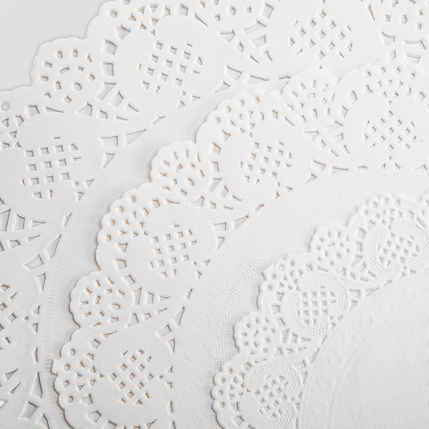 Paper Doilies, 36 Pack (12 Each 6.5”, 8.5”, 10.5”) – Round Lace Paper Placemats for Cakes, Dessert Trays & Table Decor | Doilies for Thanksgiving Day, Wedding, Tea Party, Crafts - Image 4