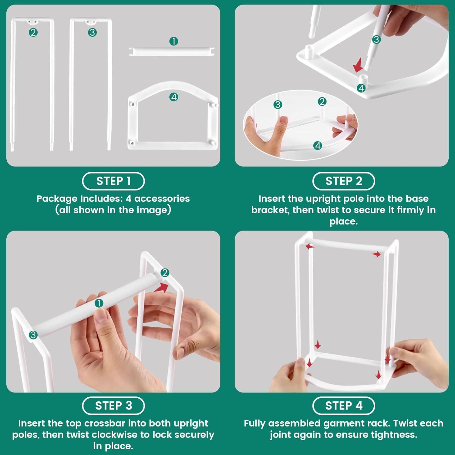 Hanger Stacker Organizer Stand, White Portable Hanger Holder Laundry Room Organization Hanger Rack Storage - Image 4