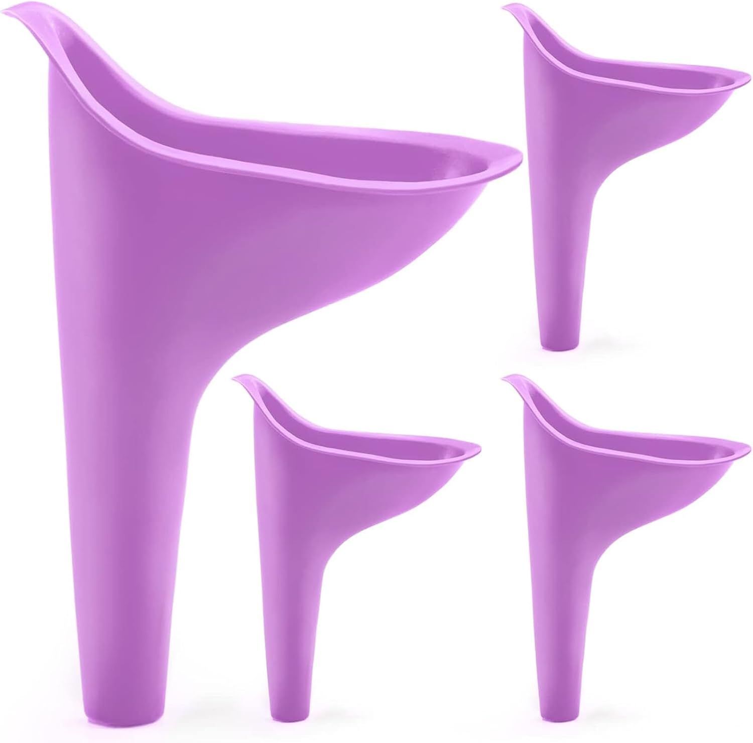 Female Urinal, 4PCS Portable Urination Device Pee Funnel for Travel Camping Hiking, Outdoor Activities, Camping, As a Gift for Women's Equality Day That Benefits Female Health - Image 1