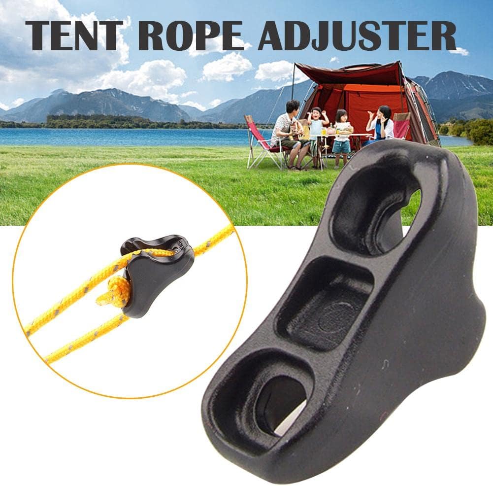 CooBigo 12Pack Ultralight Guyline Tensioners Tent Guyline Cord Rope Adjuster for Outdoor Camping Hiking Tent Tarp Canopy Shelter (Black), FLC554-B - Image 6