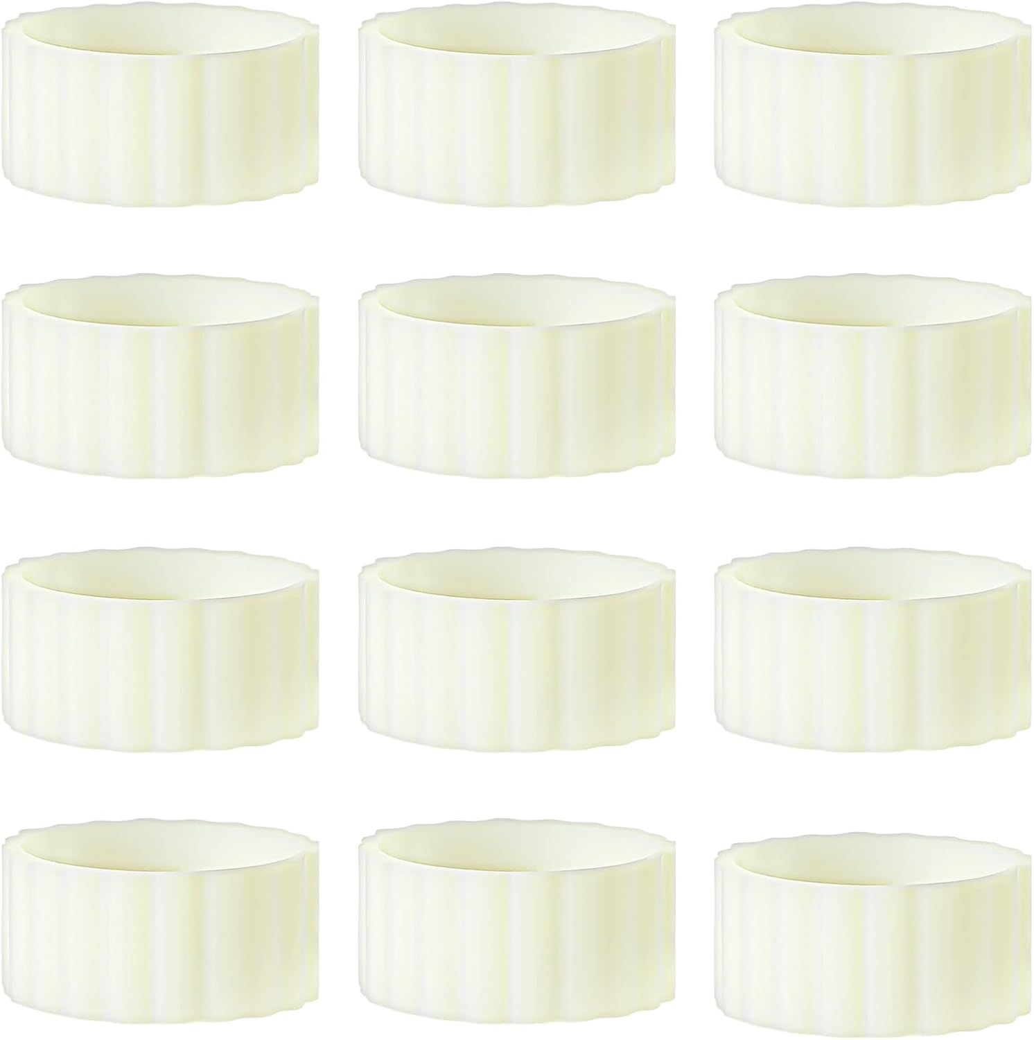 12PCS Rubber Candle Grippers, Silicone Candle Hugger, Candles Grips Inserts for Taper Candles Base Accessories Bougie Upright and in Place for Taper Bougie Cups - Image 1