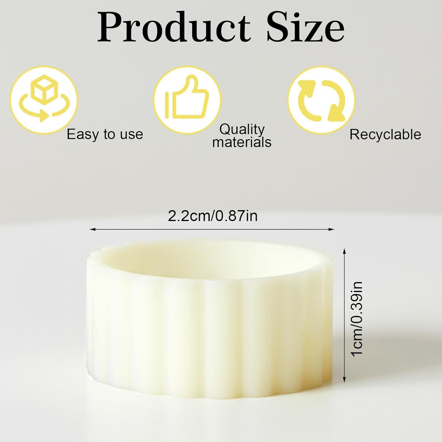 12PCS Rubber Candle Grippers, Silicone Candle Hugger, Candles Grips Inserts for Taper Candles Base Accessories Bougie Upright and in Place for Taper Bougie Cups - Image 3