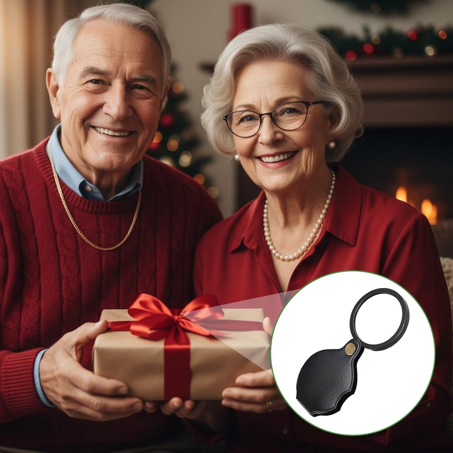20X Pocket Magnifier, Pocket Jewelry Magnifying Glass, Rotating and Folding Small Magnifying Glass for Seniors Student Reading, Inspection, Coin, Jewelry or Exploring (Black, Boxed) - Image 8