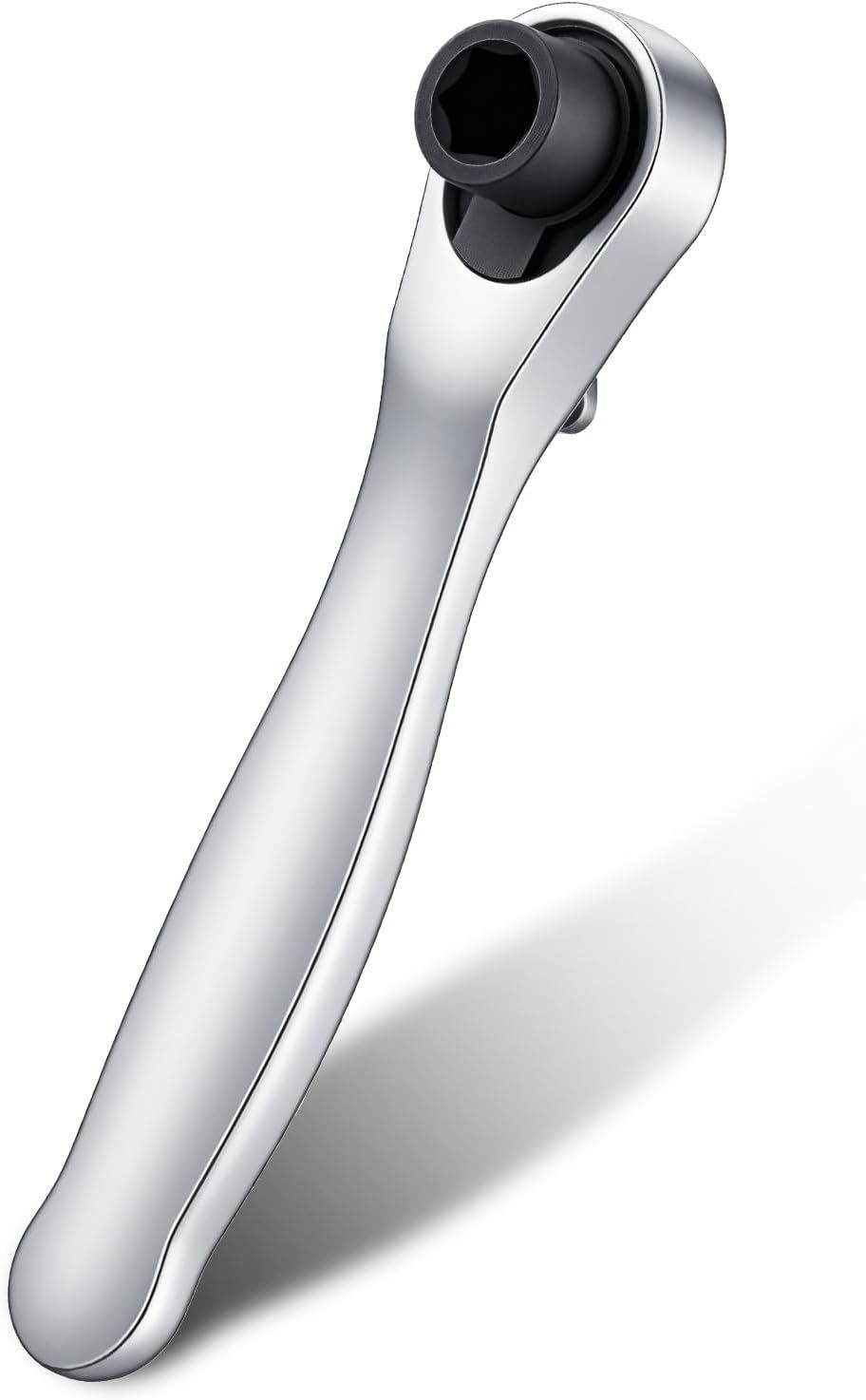 Mini 1/4 Ratchet Wrench, Reversible Stubby Ratchet, Oval Head Socket Wrench, Steel Quarter Inch Compact Socket Wrenches for Tight Spaces - Image 1
