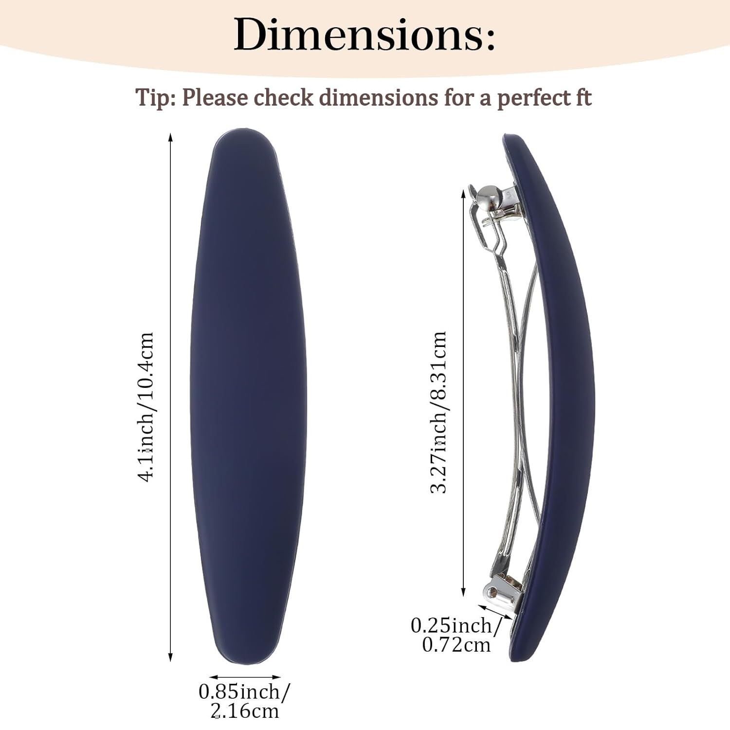 3PCS Large French Hair Barrettes for Women Thin Hairs, Half up French Barrette Hair Clips for Thick Thin, Short and Fine Hairs - Image 2
