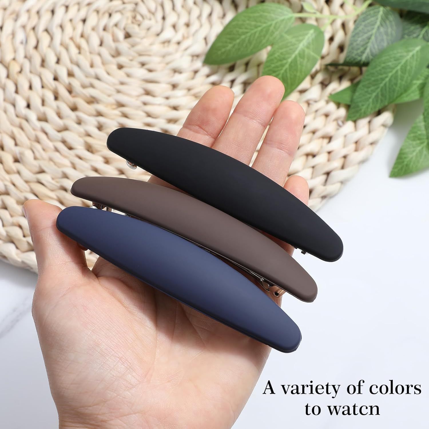 3PCS Large French Hair Barrettes for Women Thin Hairs, Half up French Barrette Hair Clips for Thick Thin, Short and Fine Hairs - Image 6