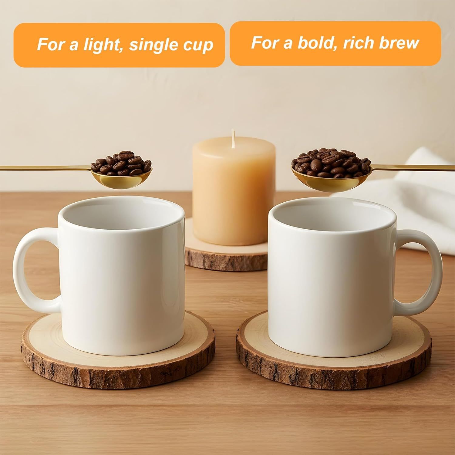 Double Sided Measuring Spoon, Long Handle Teaspoon Measuring Spoon Stainless Steel Coffee Measurings Scoop Spoons 5ml and 15ml, Dual-Measure Long-Handle Spoons for Tea Sugar Baking Precise Gold - Image 6