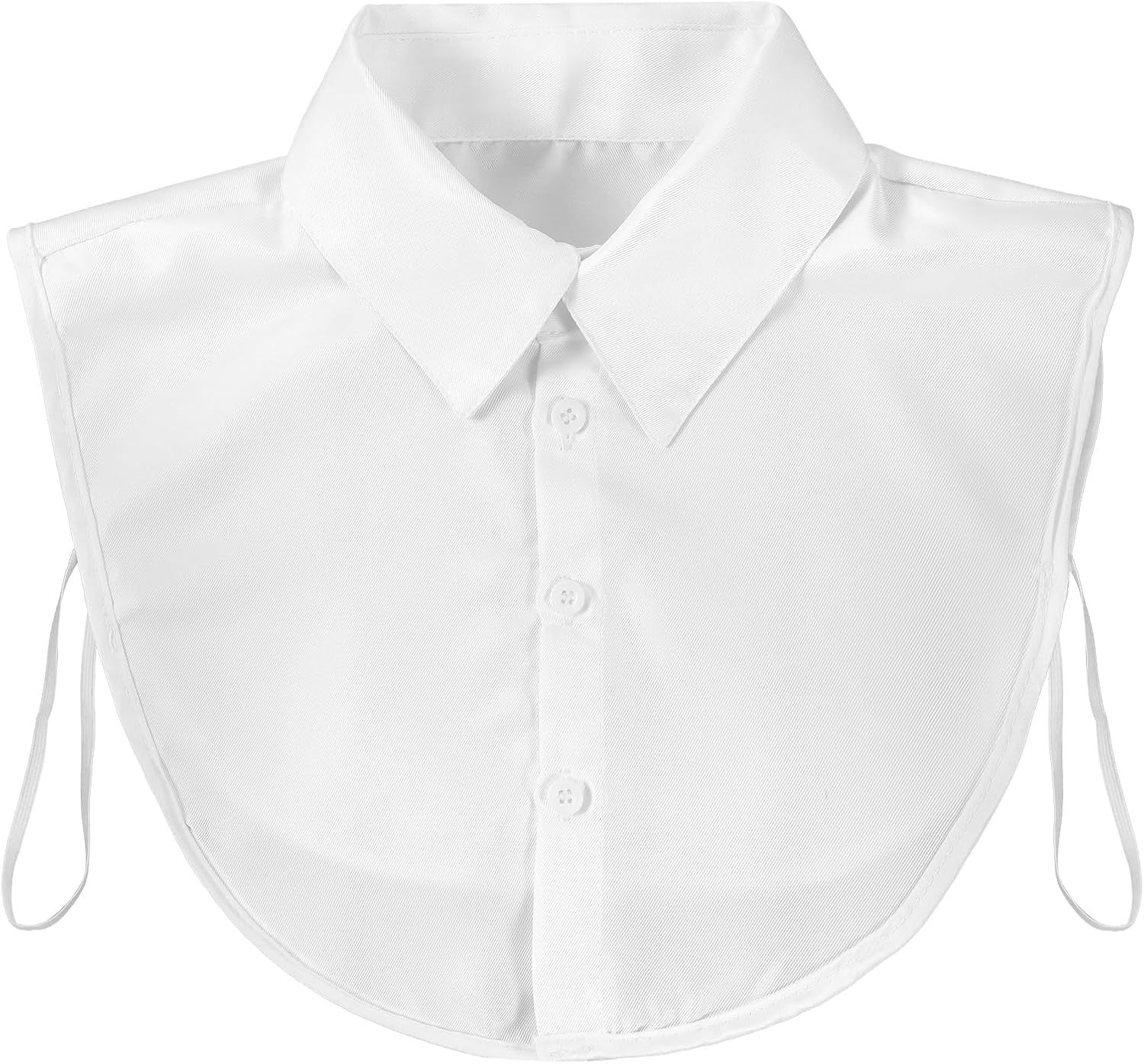 White Fake Collar for Women, Detachable Dickey Collar, Faux Collars Blouse Half Shirt Collars Tops for Daily Graduation Halloween Winter Christmas - Image 1