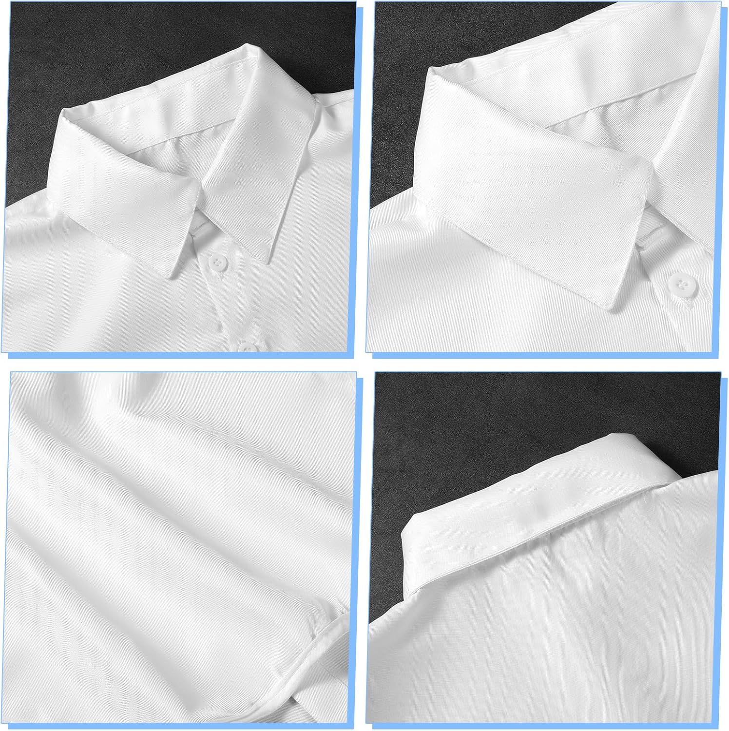 White Fake Collar for Women, Detachable Dickey Collar, Faux Collars Blouse Half Shirt Collars Tops for Daily Graduation Halloween Winter Christmas - Image 6