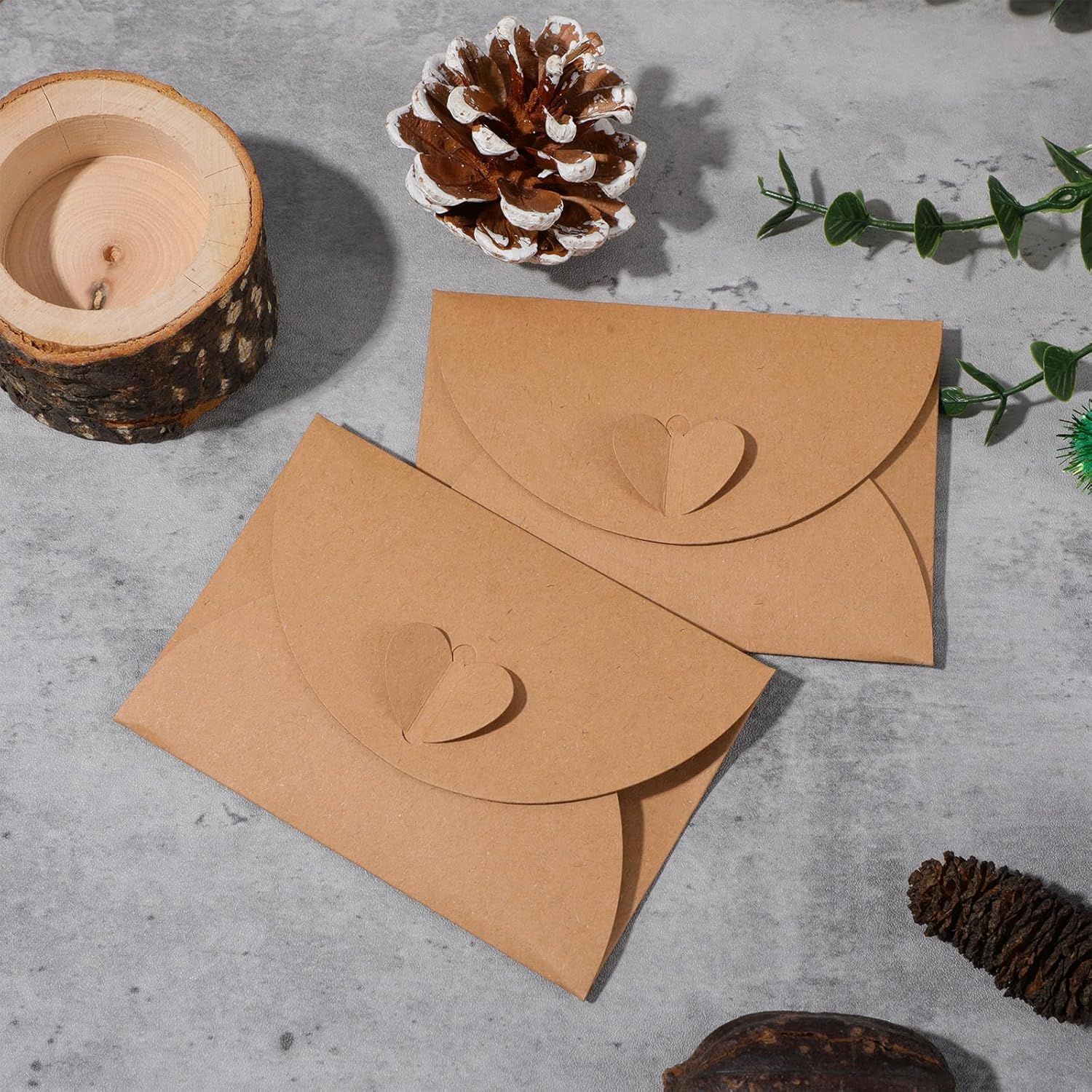 30 Pcs Mini Envelopes with Blank Cards, 4.02×2.76in Cute Envelopes with Heart Clasp, Paper Gift Card Holders, Tiny Envelope for Business Card, Weddings Favors, Greeting Cards - Image 6