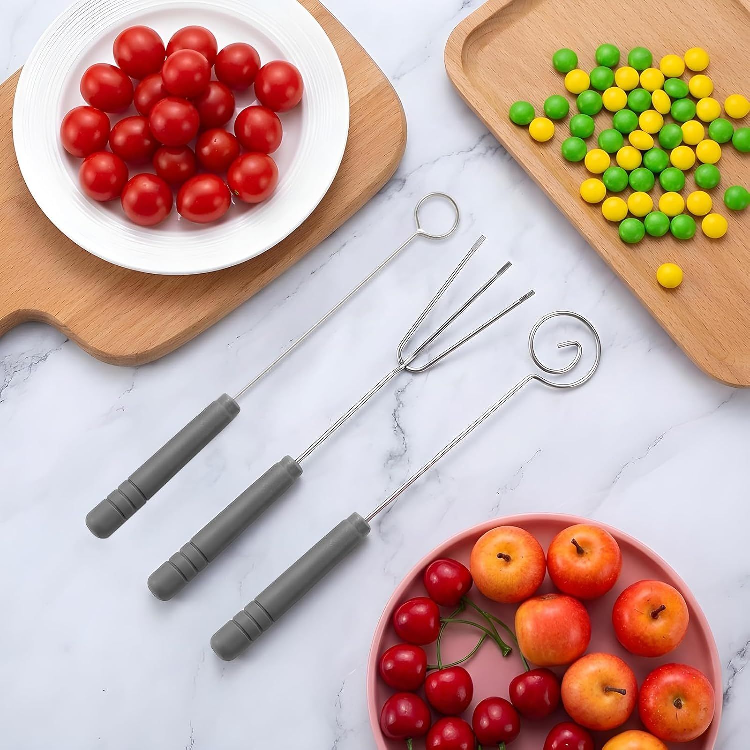 3PCS Chocolate Dipping Tools, Stainless Steel Candy Dipping Tools Set, Chocolate Dip Fork Baking Supplies, Cooking Supplie for Home Bakers Dishwasher Safe - Image 6