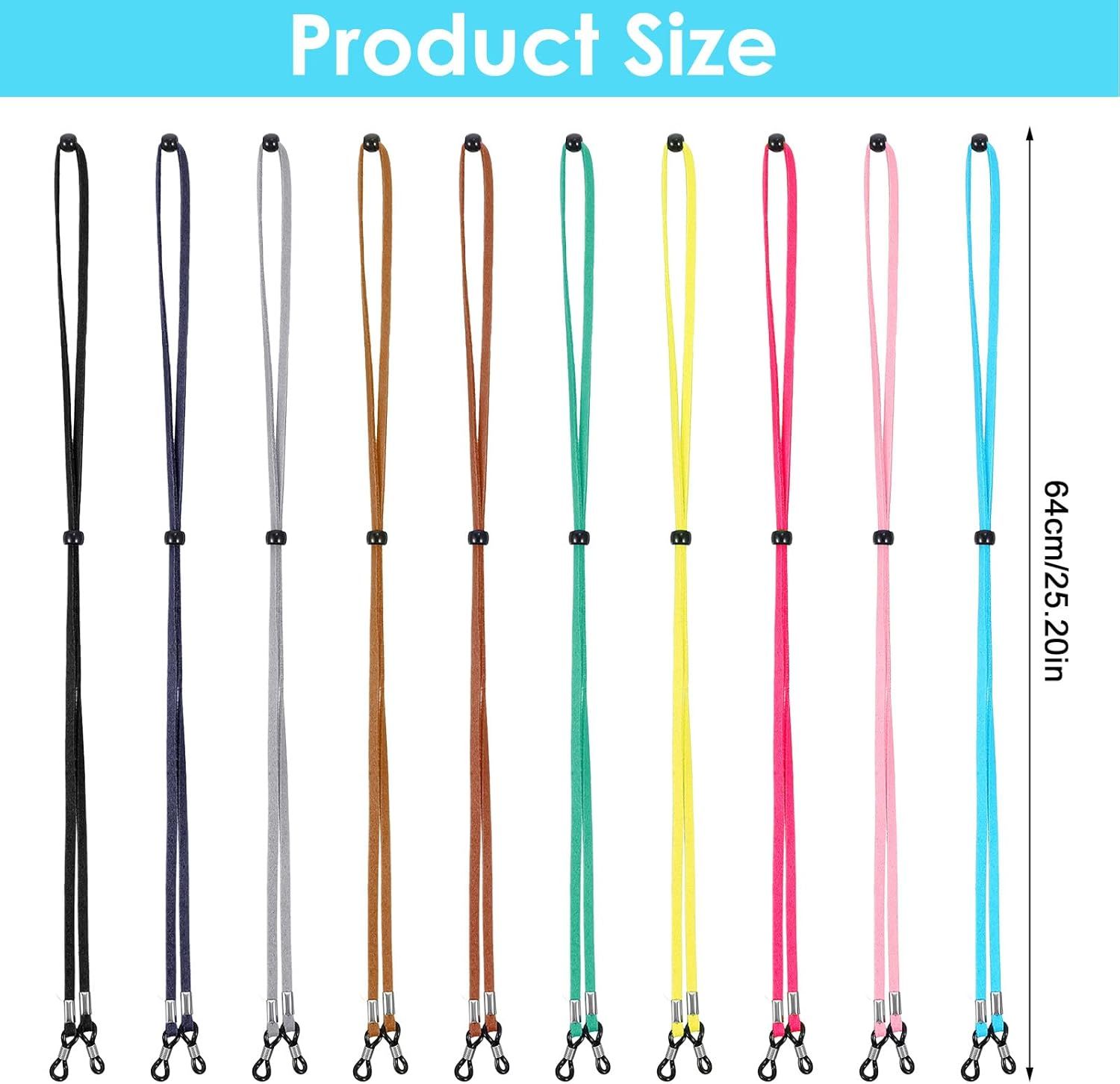 10 Pcs Adjustable Eye Glasses Holders Around Neck, Eyeglasses Straps, Sunglass Glasses Chain, Eyeglass Lanyard for Women Men & Kids (Colorful) - Image 4