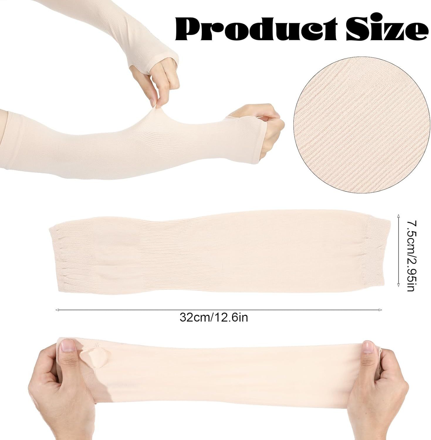 3 Pairs Compression Arms Sleeves, Protective Arm Sleeve for Men and Women, Arm Protectors for Thin Skin and Bruising Elderly Skin Tear and Bruise - Image 2