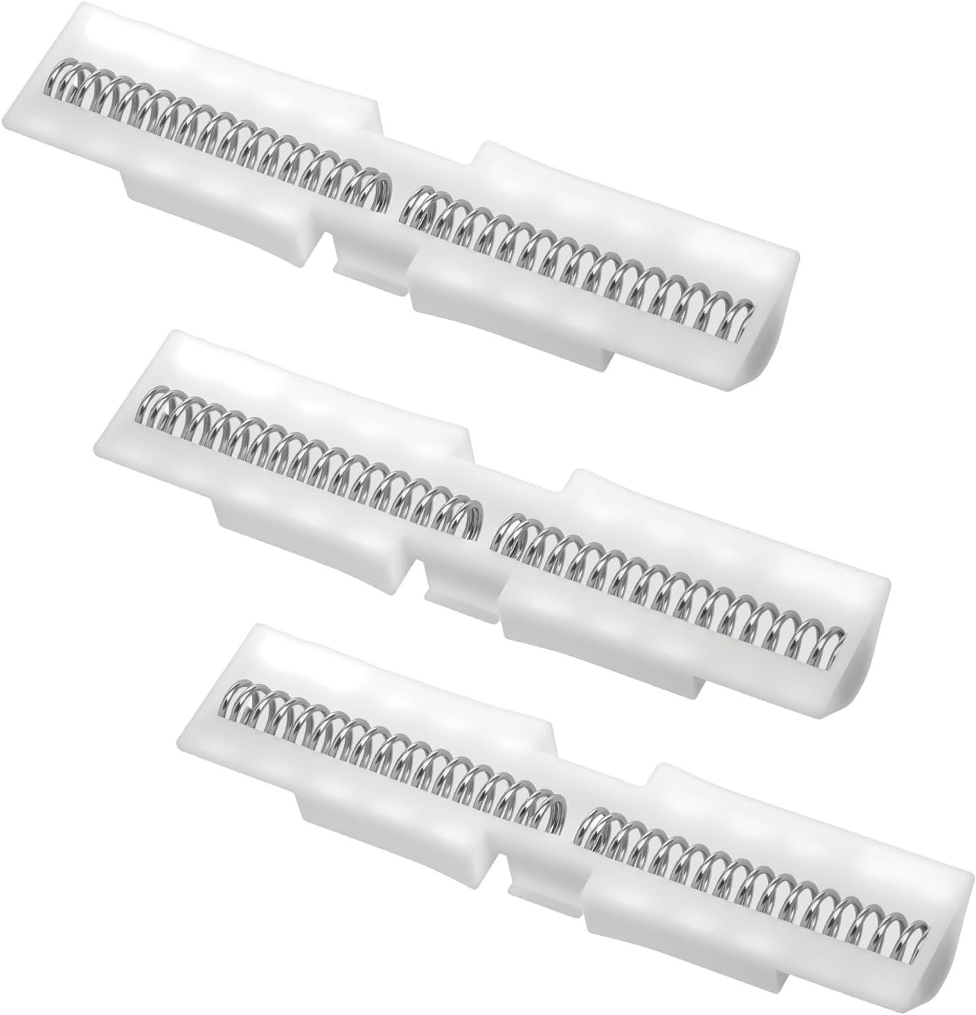 3 Pcs Bifold Door Spring Slide Rail, PET Bi-Fold Door Slide Guide, White Top Track Guide for Bi-Fold Closet Doors and Folding Doors, Easy to Install Bifold Closet Door Replacement Hardware - Image 1