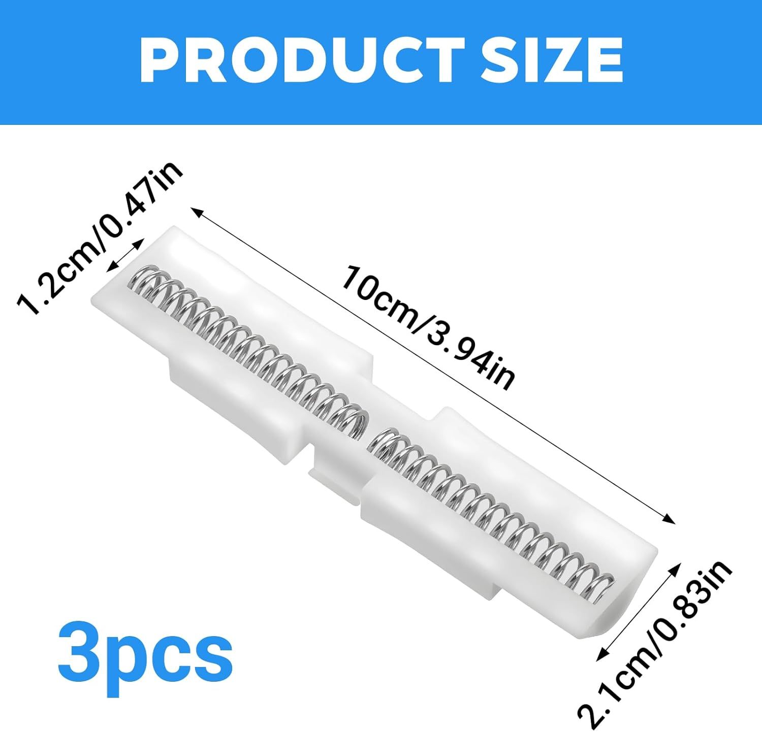 3 Pcs Bifold Door Spring Slide Rail, PET Bi-Fold Door Slide Guide, White Top Track Guide for Bi-Fold Closet Doors and Folding Doors, Easy to Install Bifold Closet Door Replacement Hardware - Image 3