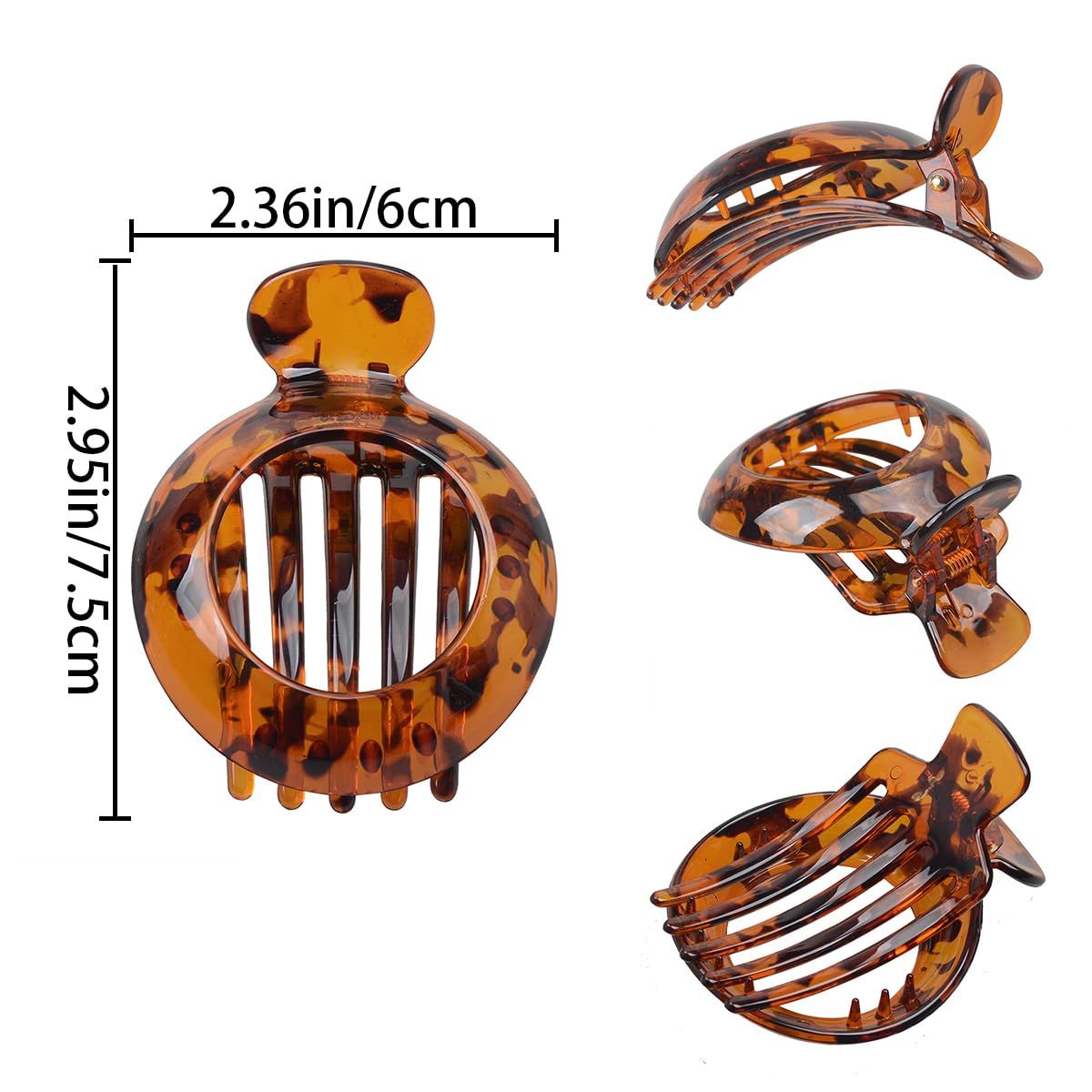 4 PCS Small Flat Hair Clips for Thin Hair Non-slip Hair Catch Jaw Clamp, Resilient Spring Action Perfect Everyday Accessory Clamps Hair Accessories for Women Girls - Image 2