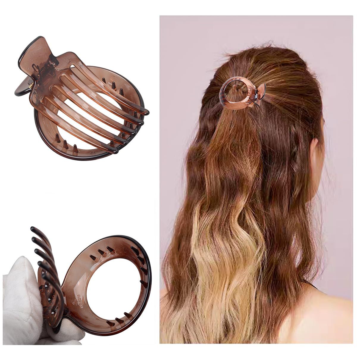 4 PCS Small Flat Hair Clips for Thin Hair Non-slip Hair Catch Jaw Clamp, Resilient Spring Action Perfect Everyday Accessory Clamps Hair Accessories for Women Girls - Image 7