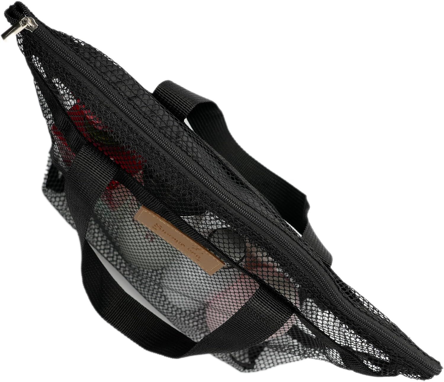 Mesh Shower Caddy Bag Portable Hanging Toiletry and Bath Organizer with Zipper for Travel, Gym, Camping, College Dorms, Beach - Image 3