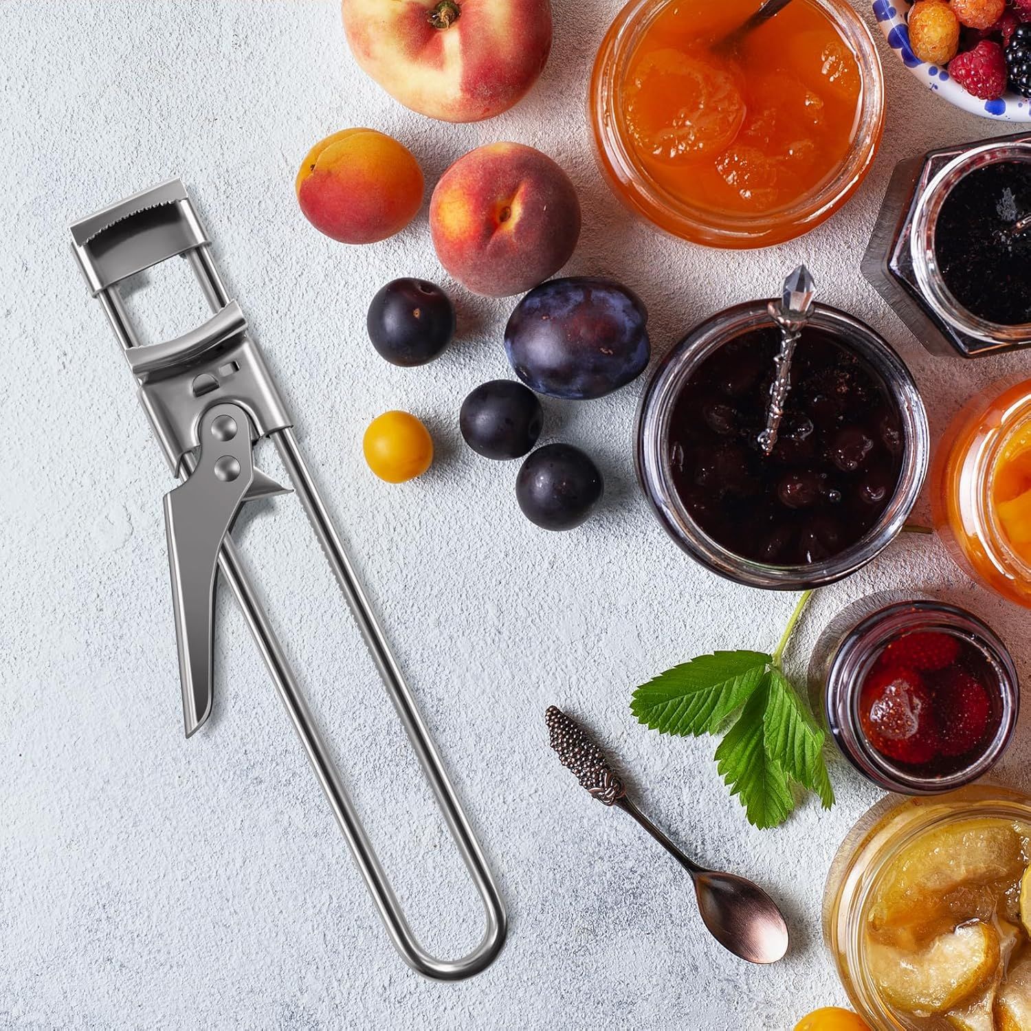 Bottle Opener & Jar Opener for Weak Hands, Adjustable Stainless Steel Can Opener, Multifunctional Jar Lid Opener Gripper for Seniors with Arthritis - Image 6