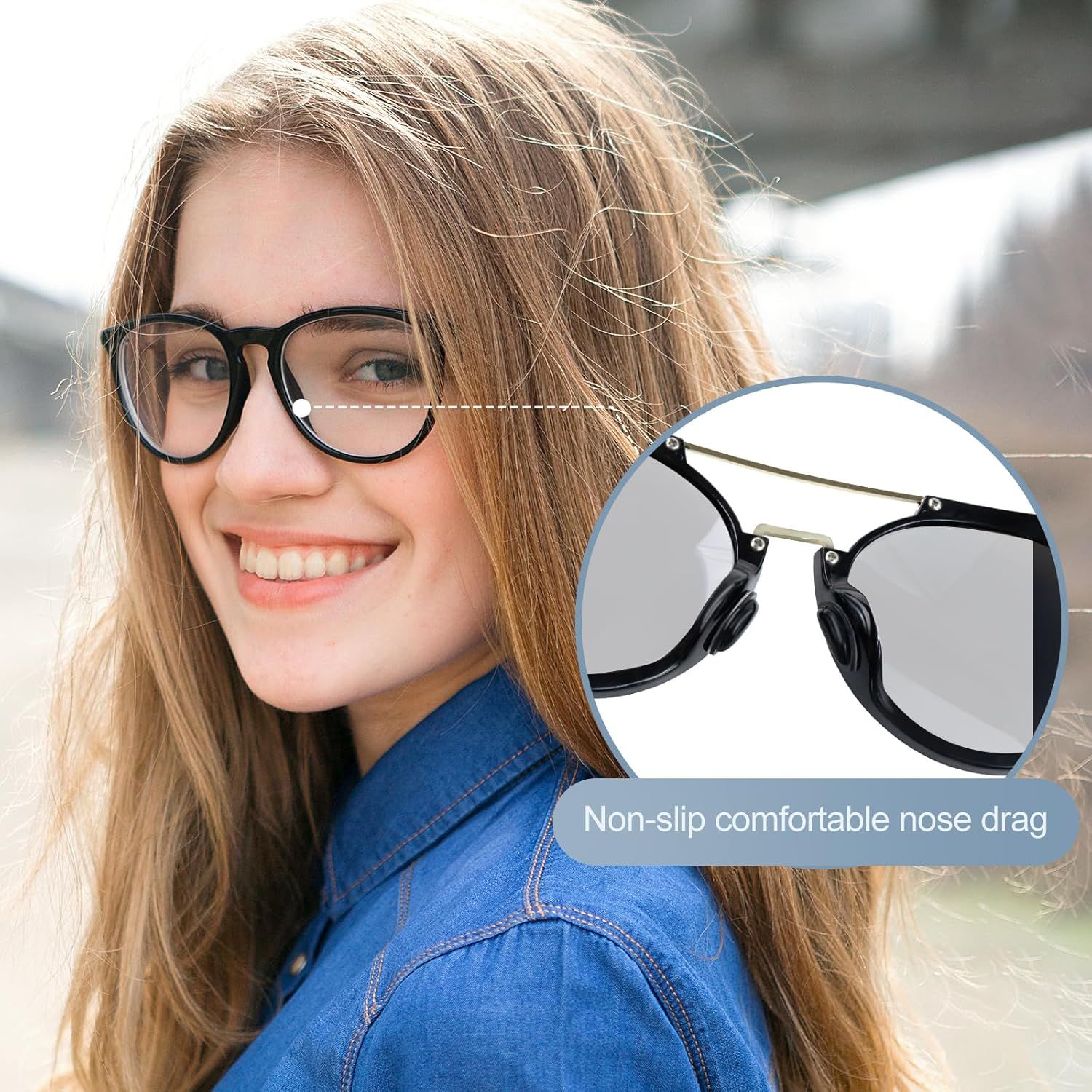 12 Pairs Soft Silicone Adhesive Eyeglass Nose Pads Non Slip with 3.5 Mm/ 0.4 Inch Thickness Air Bag for All Type Full Plastic Frames, Sunglasses, Reading Glasses (Black) - Image 6