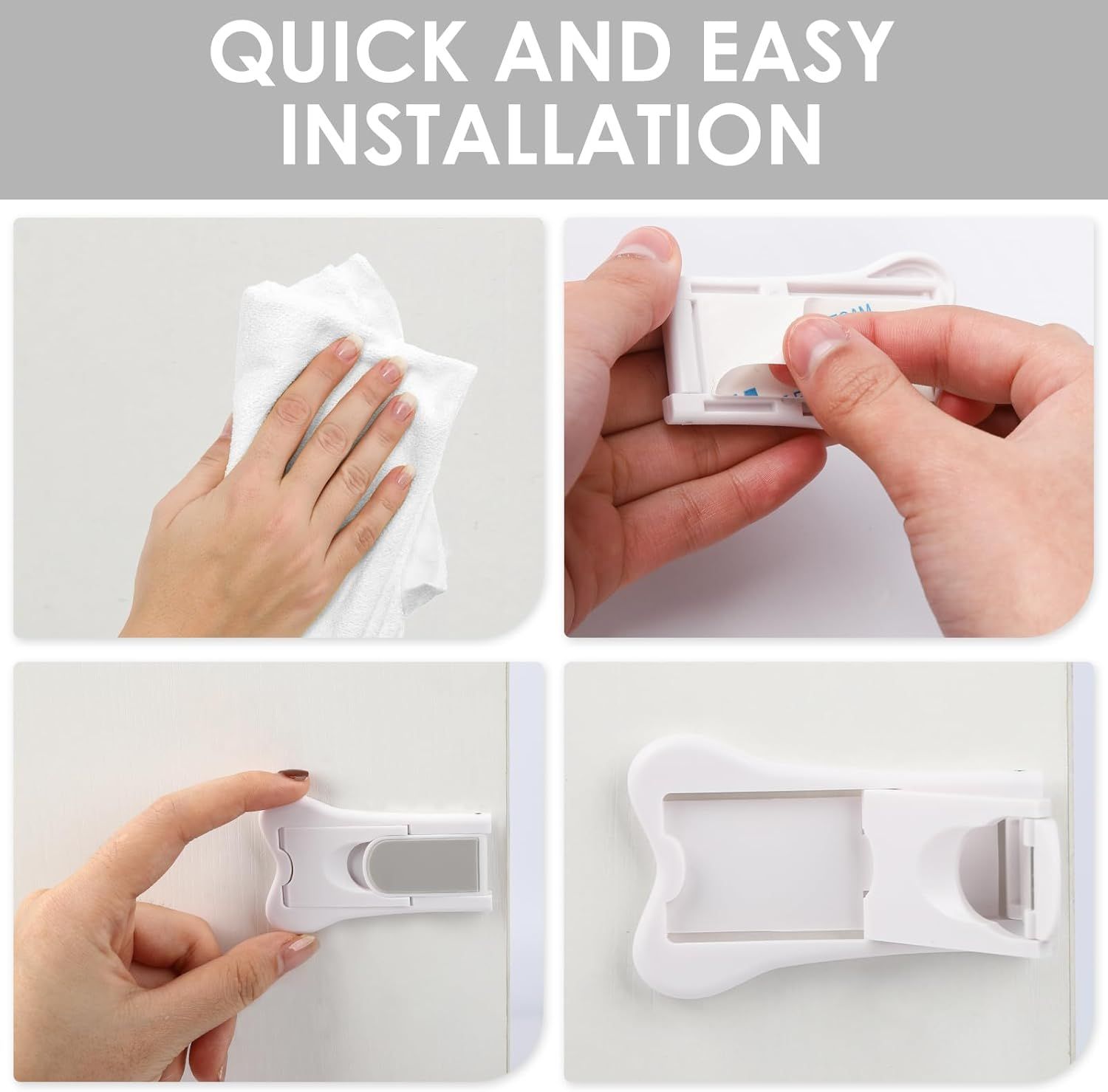 2 PCS Sliding Door Locks,Slide Closet Doors Window Stoppers for Windows,Closets,Cabinets,Sliding Glass Door - Image 5