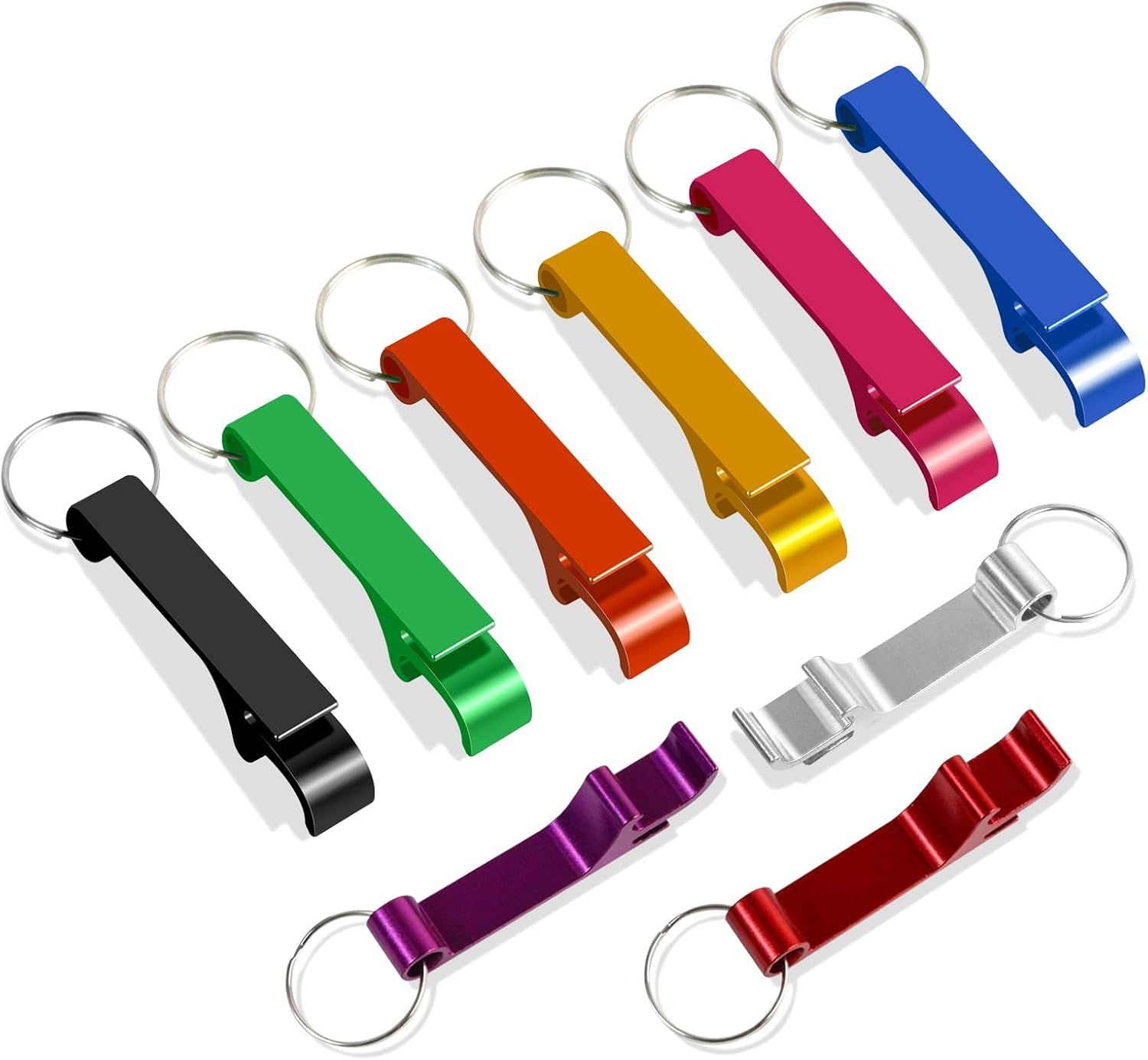 9 PCS Beer Bottle Openers,Colorful Aluminum Bottle Openers Keychains for Beer,Cans,Soda - Image 1