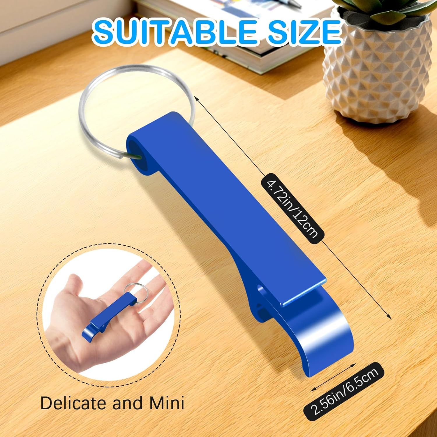 9 PCS Beer Bottle Openers,Colorful Aluminum Bottle Openers Keychains for Beer,Cans,Soda - Image 2